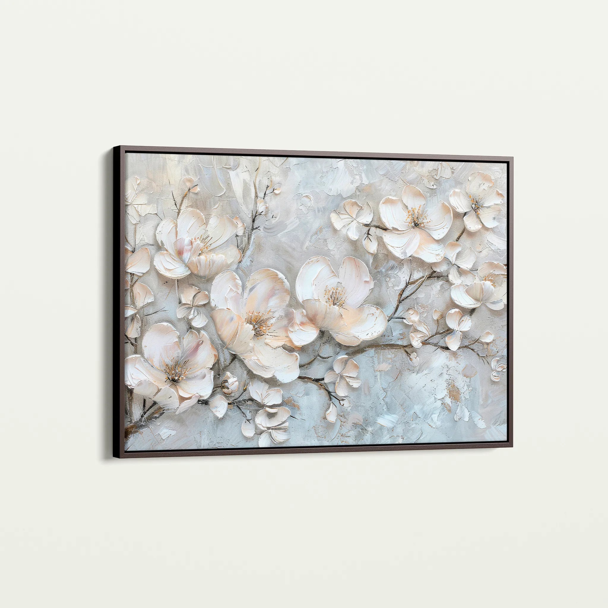 Floral 033 Canvas Art 18" x 24" / 45 x 60 cm / Black