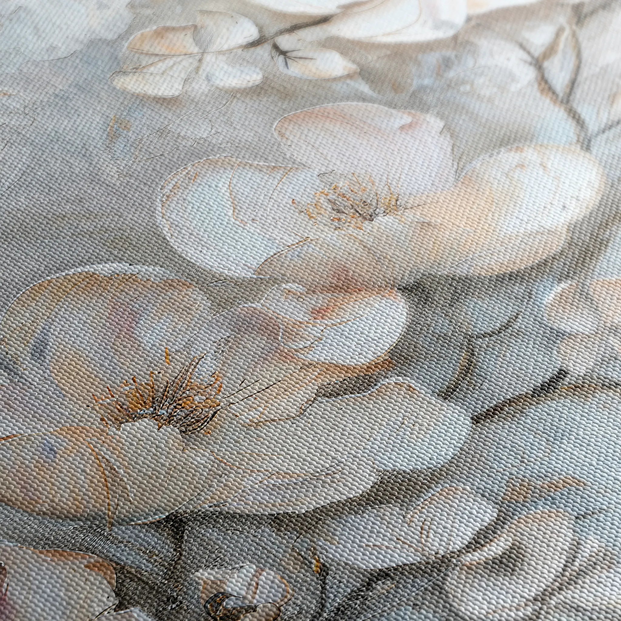 Floral 033 Canvas Art 18" x 24" / 45 x 60 cm / Black