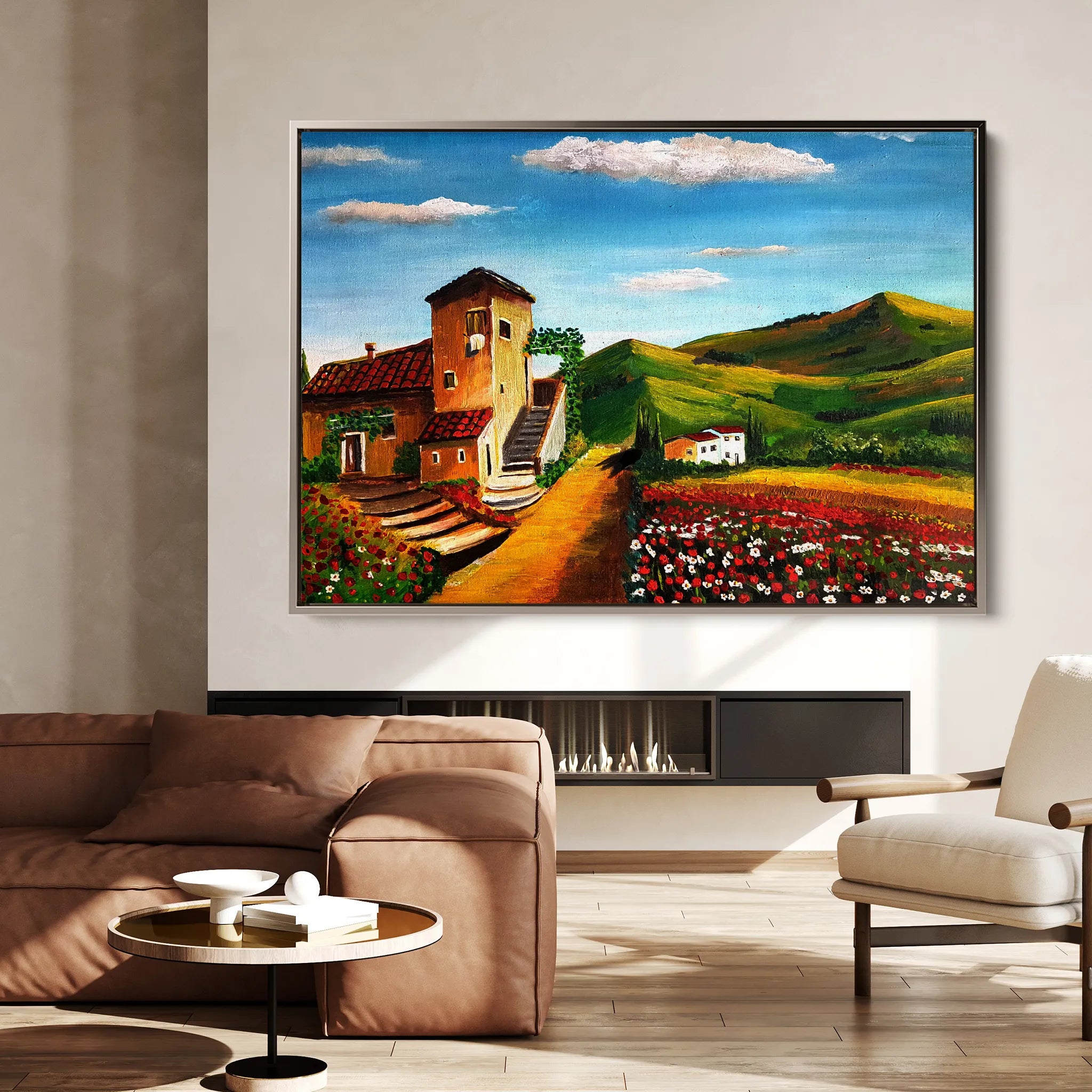 Landscape 033 Canvas Art 18" x 24" / 45 x 60 cm / Black