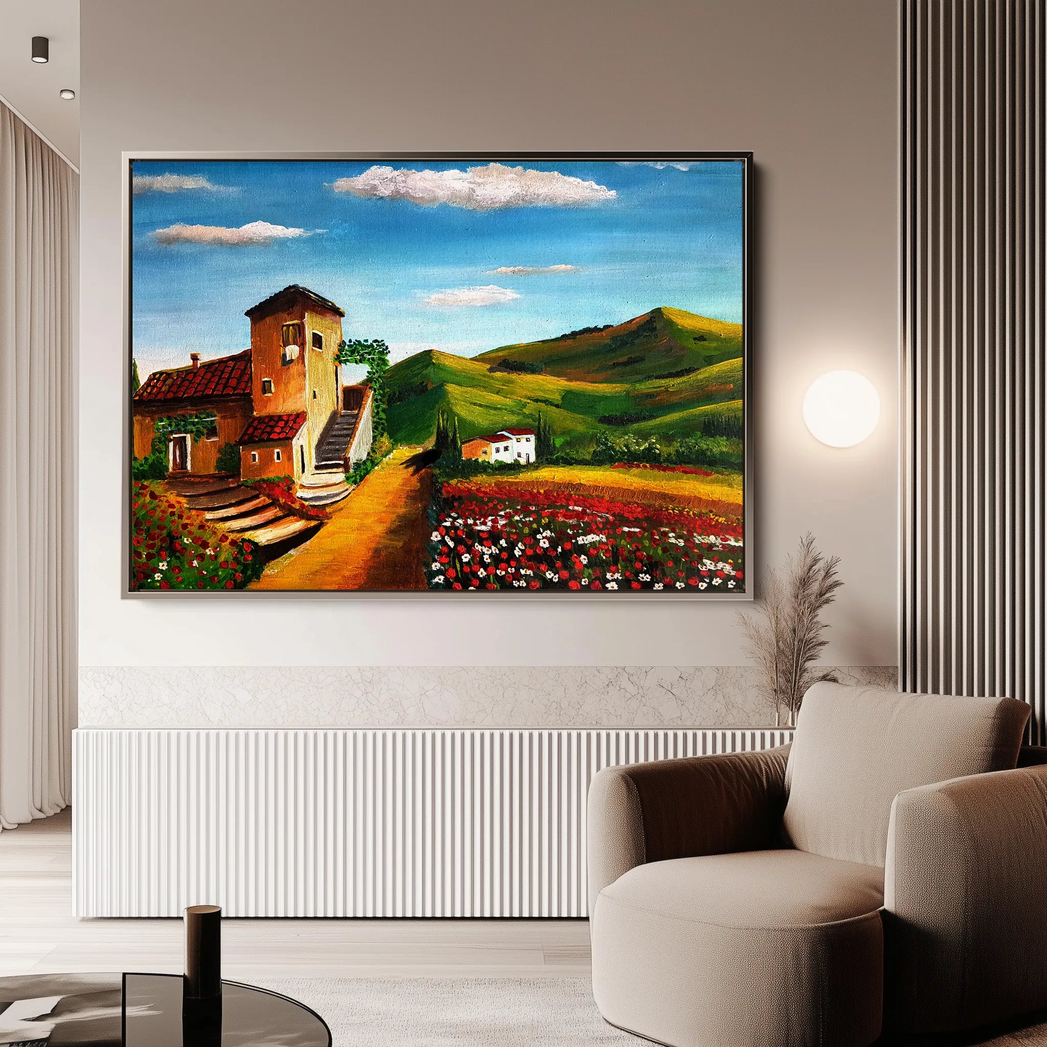 Landscape 033 Canvas Art 18" x 24" / 45 x 60 cm / Black