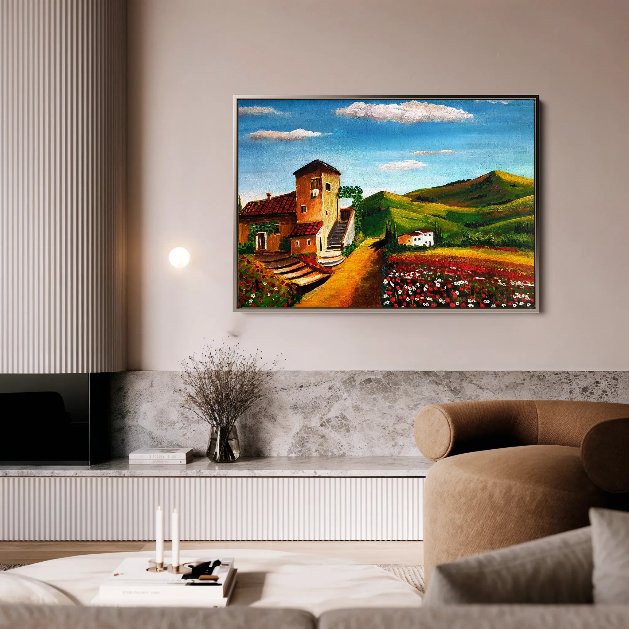 Landscape 033 Canvas Art 18" x 24" / 45 x 60 cm / Black