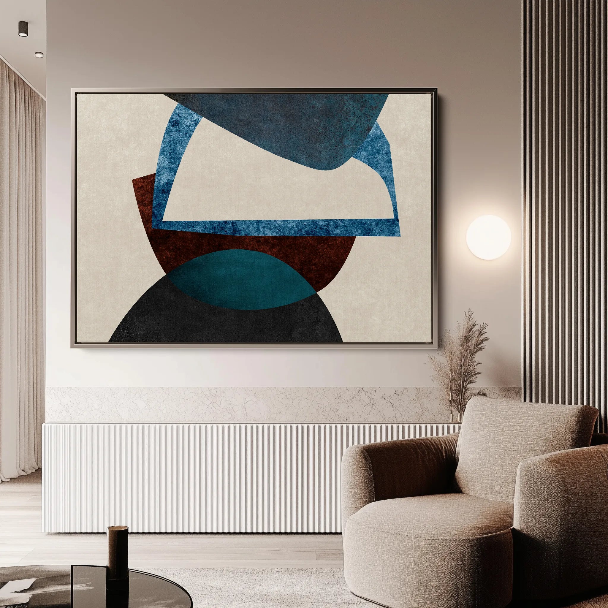 Abstract 034 Canvas Art 18" x 24" / 45 x 60 cm / Black
