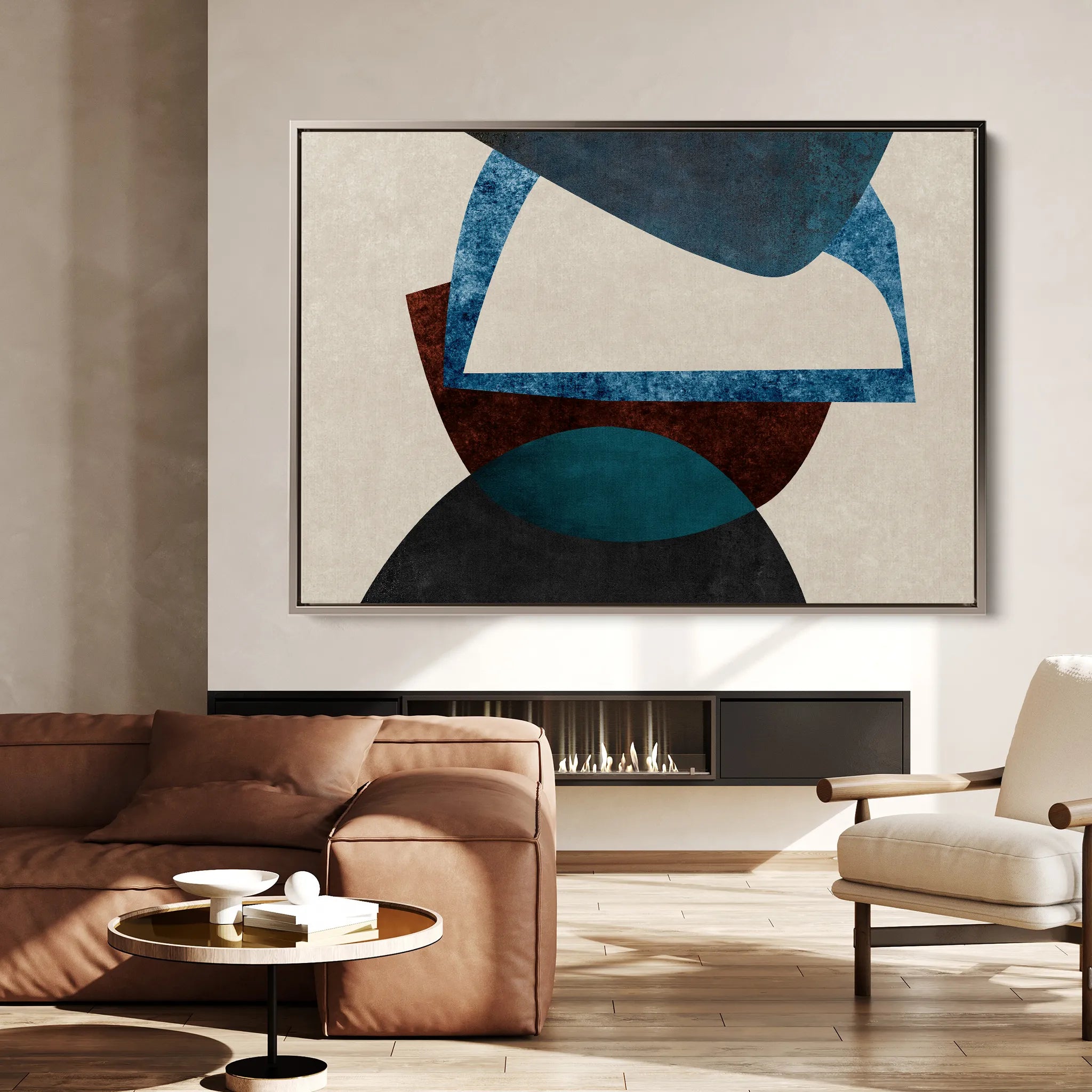 Abstract 034 Canvas Art 18" x 24" / 45 x 60 cm / Black