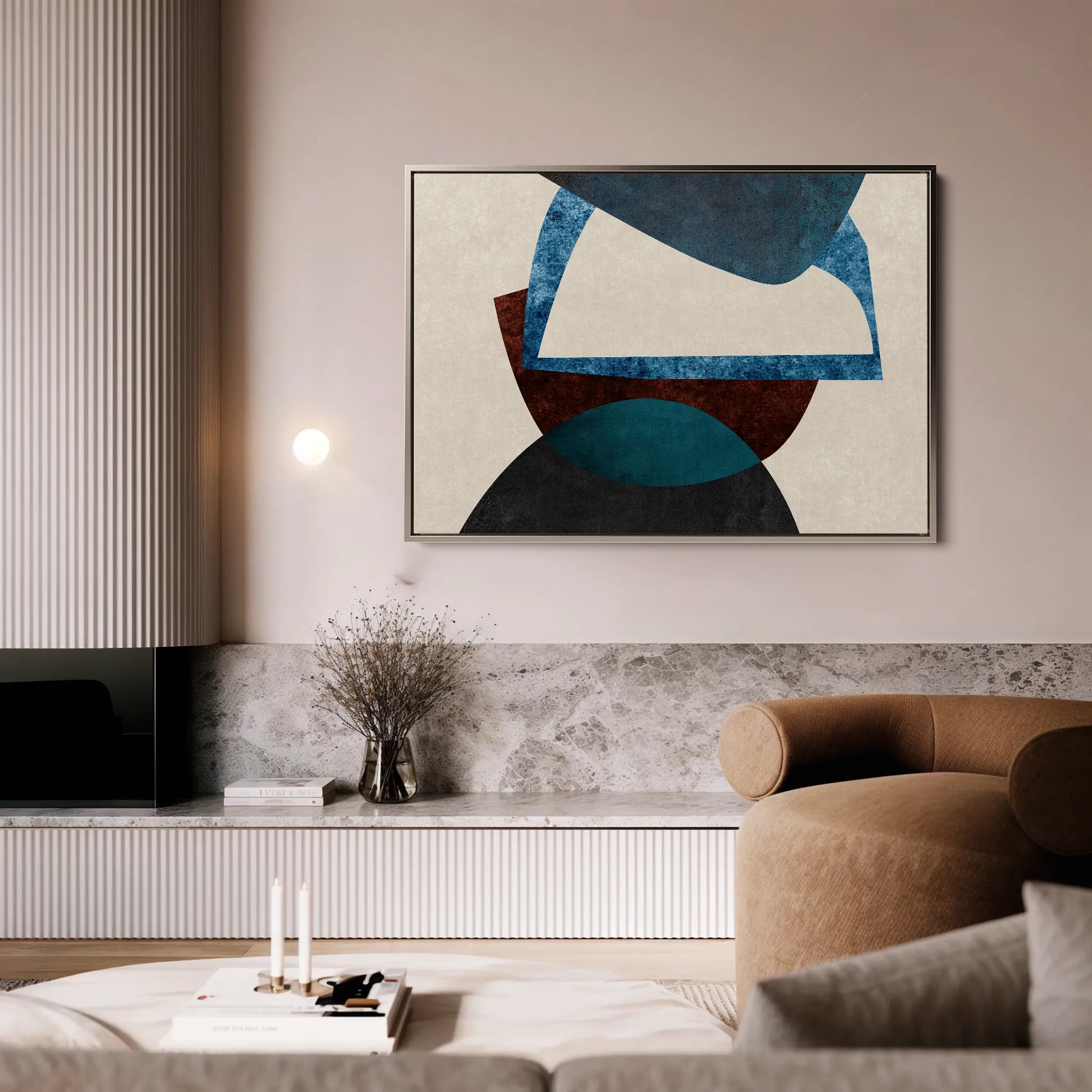 Abstract 034 Canvas Art 18" x 24" / 45 x 60 cm / Black