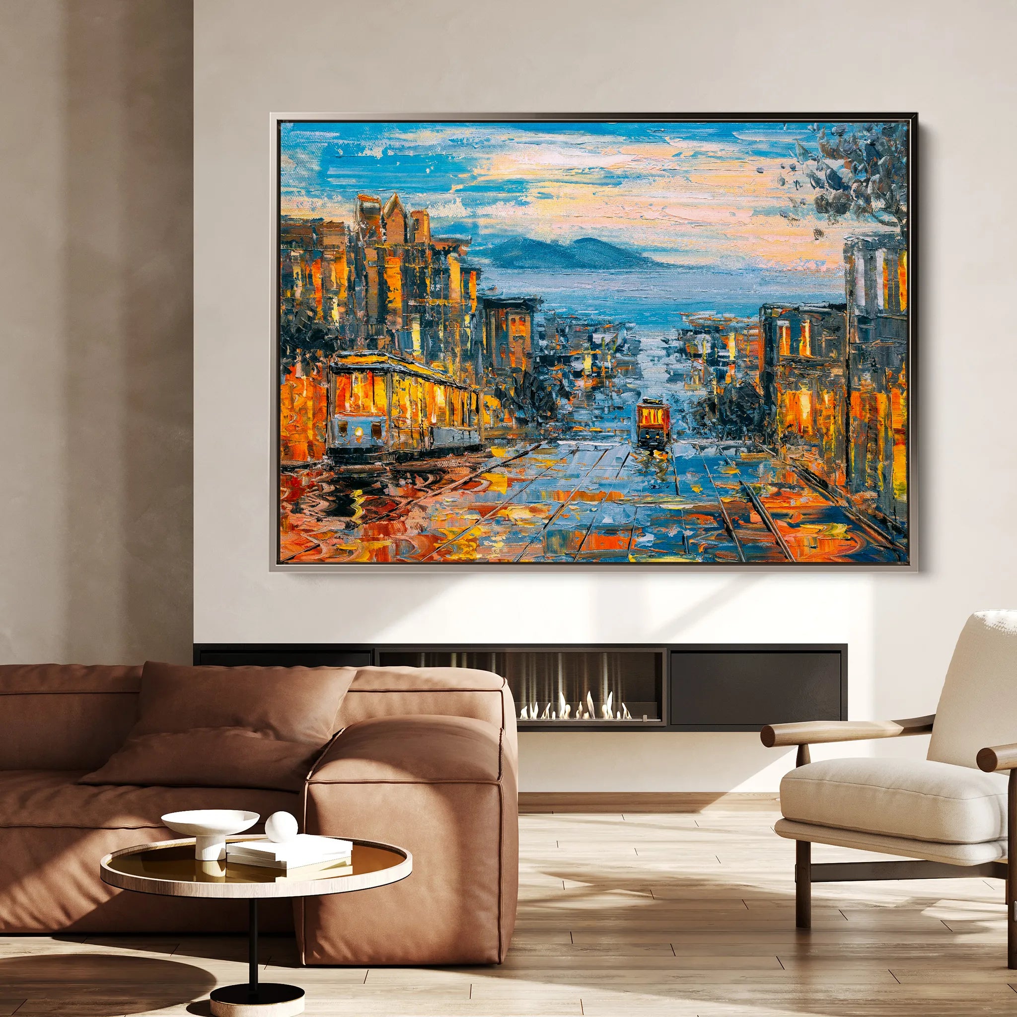 Landscape 034 Canvas Art 18" x 24" / 45 x 60 cm / Black