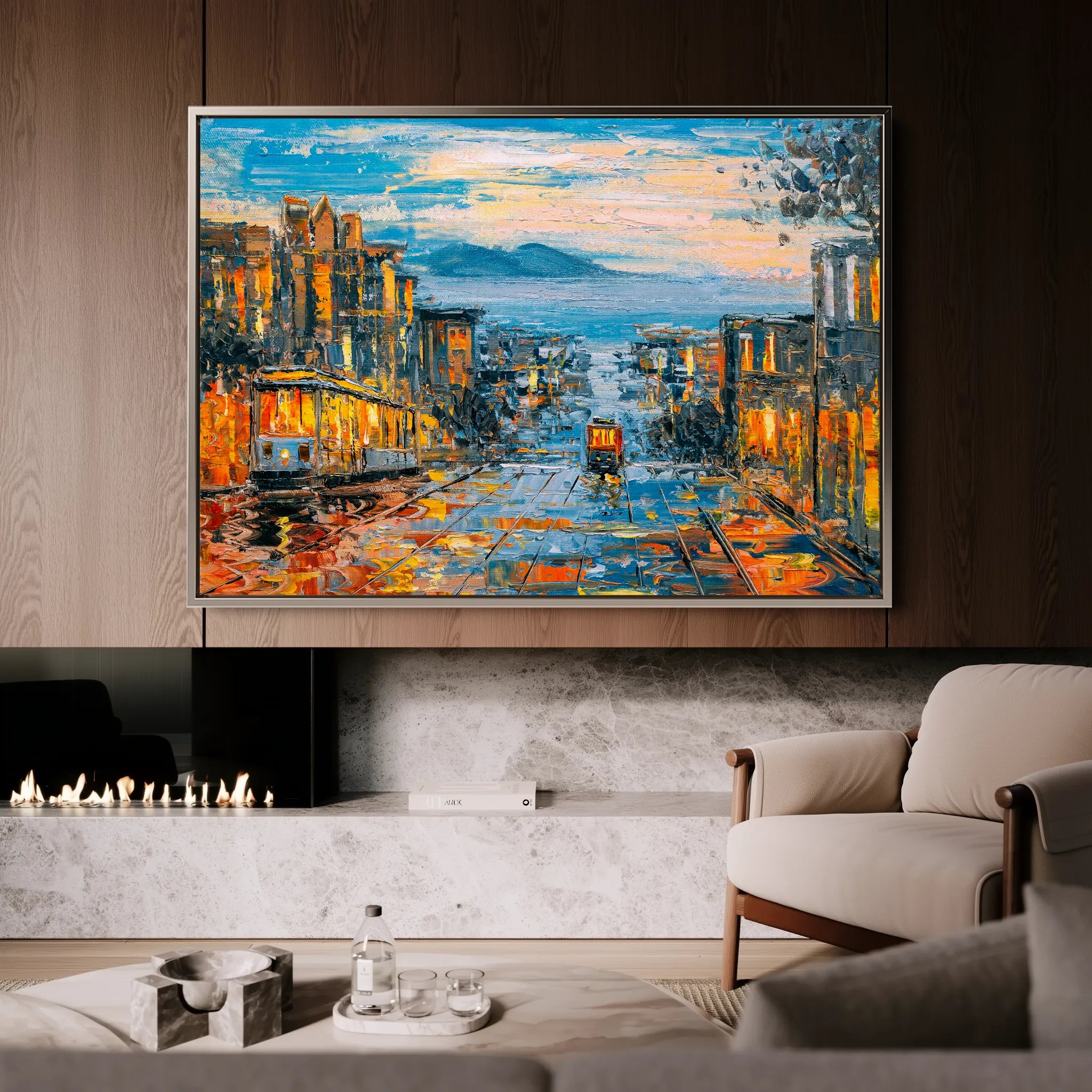 Landscape 034 Canvas Art 18" x 24" / 45 x 60 cm / Black
