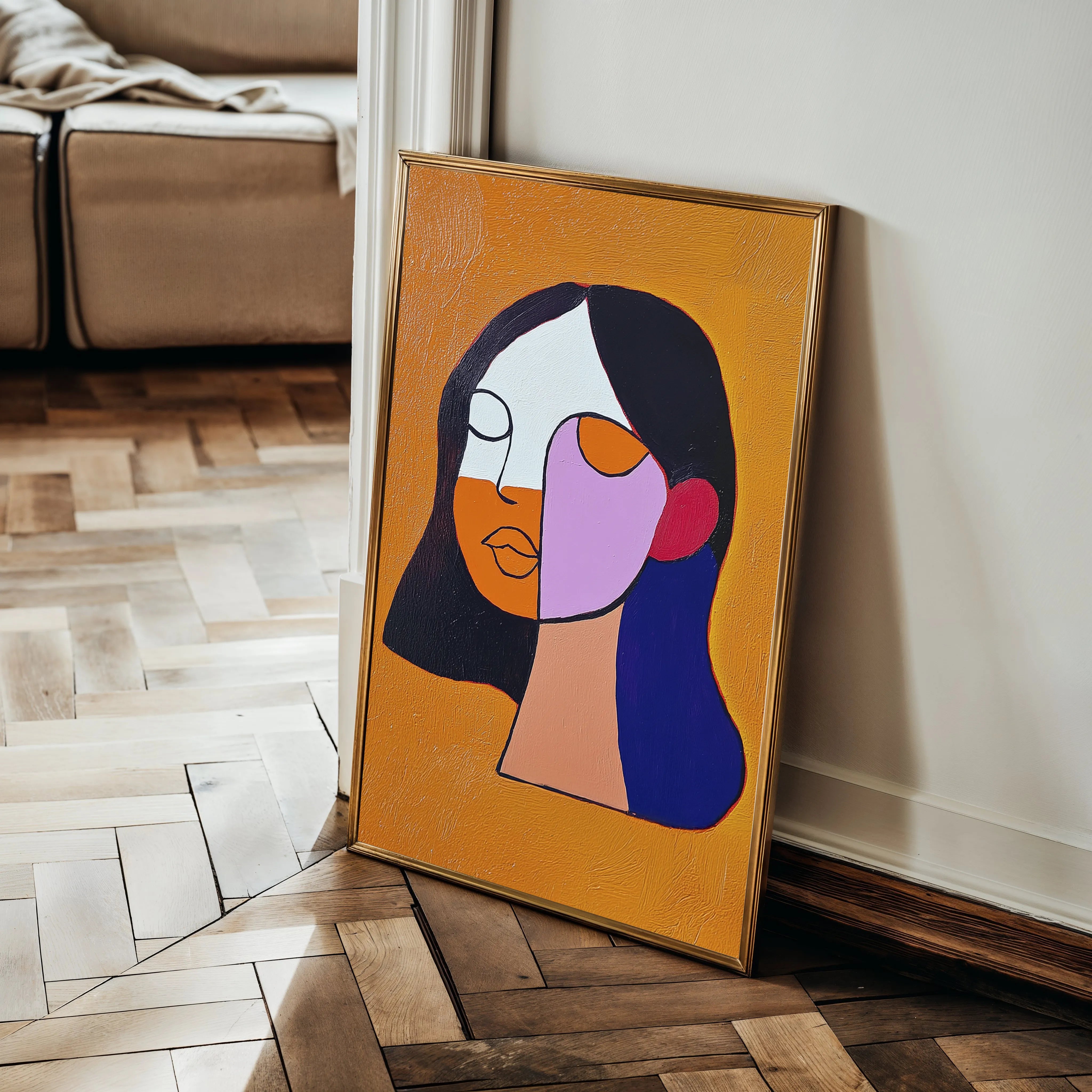 Portrait 034 Canvas Art 18" x 24" / 45 x 60 cm / Black
