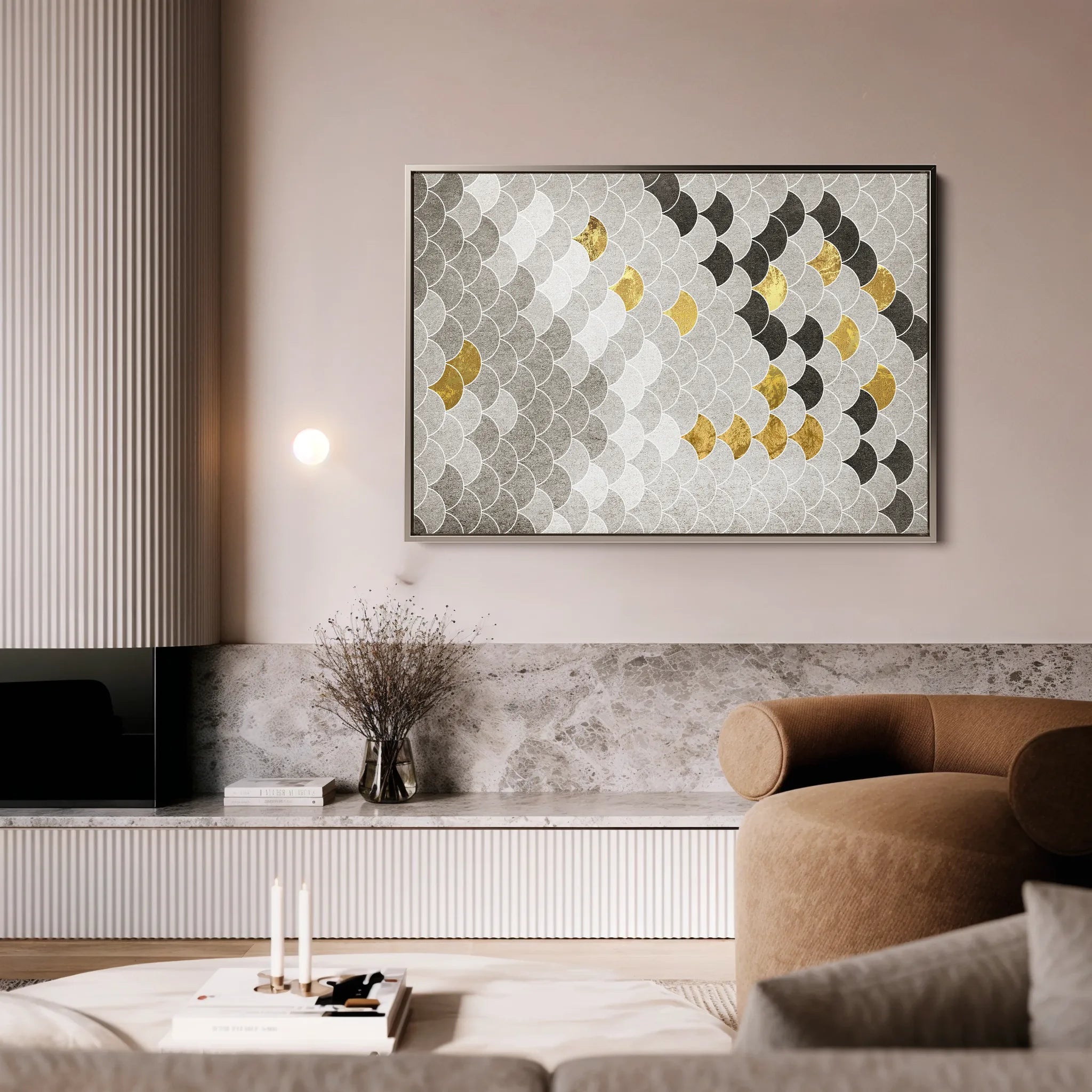 Abstract 035 Canvas Art 18" x 24" / 45 x 60 cm / Black