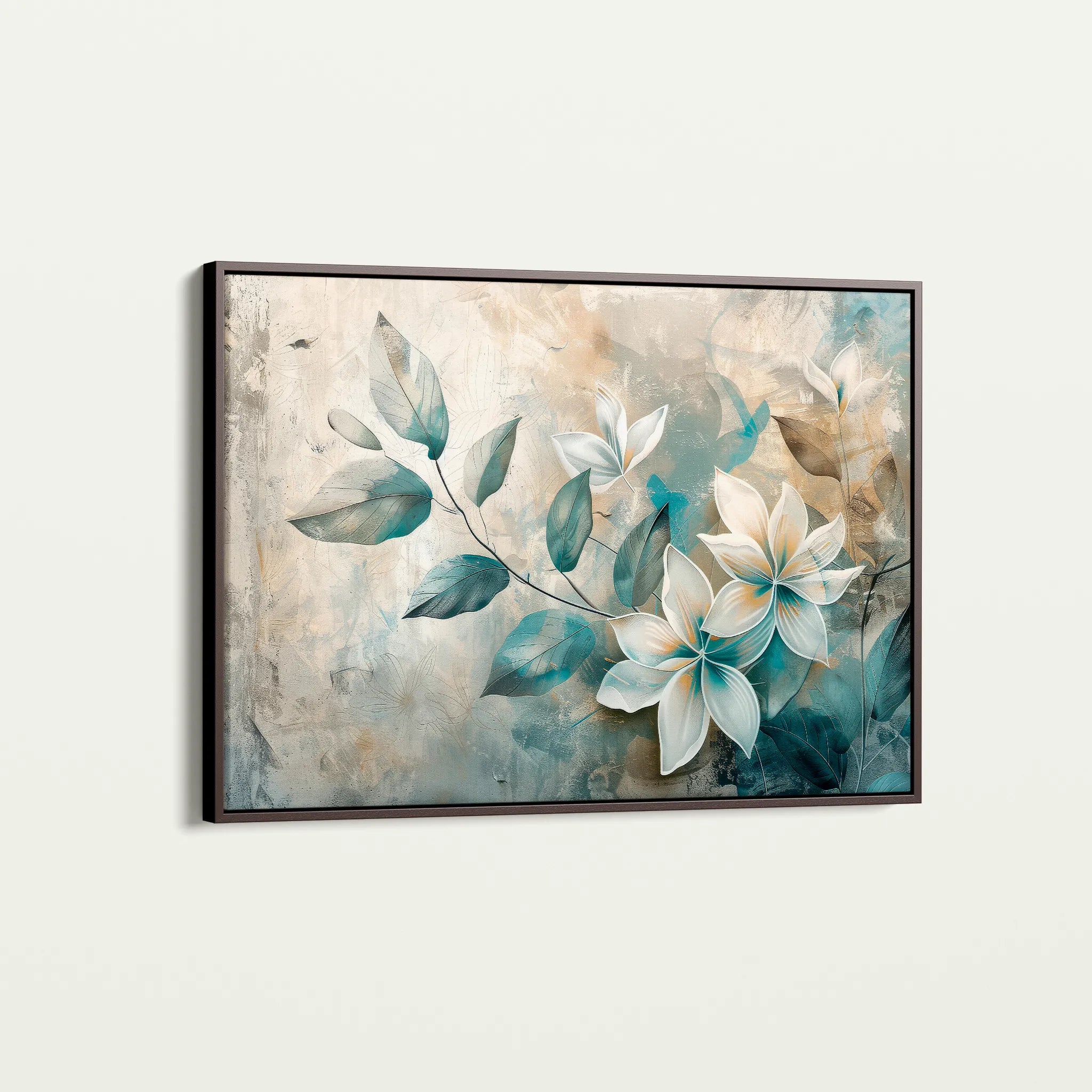 Floral 035 Canvas Art 18" x 24" / 45 x 60 cm / Black