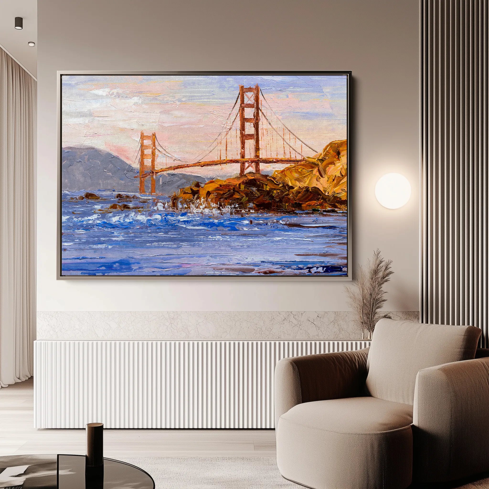 Landscape 035 Canvas Art 18" x 24" / 45 x 60 cm / Black