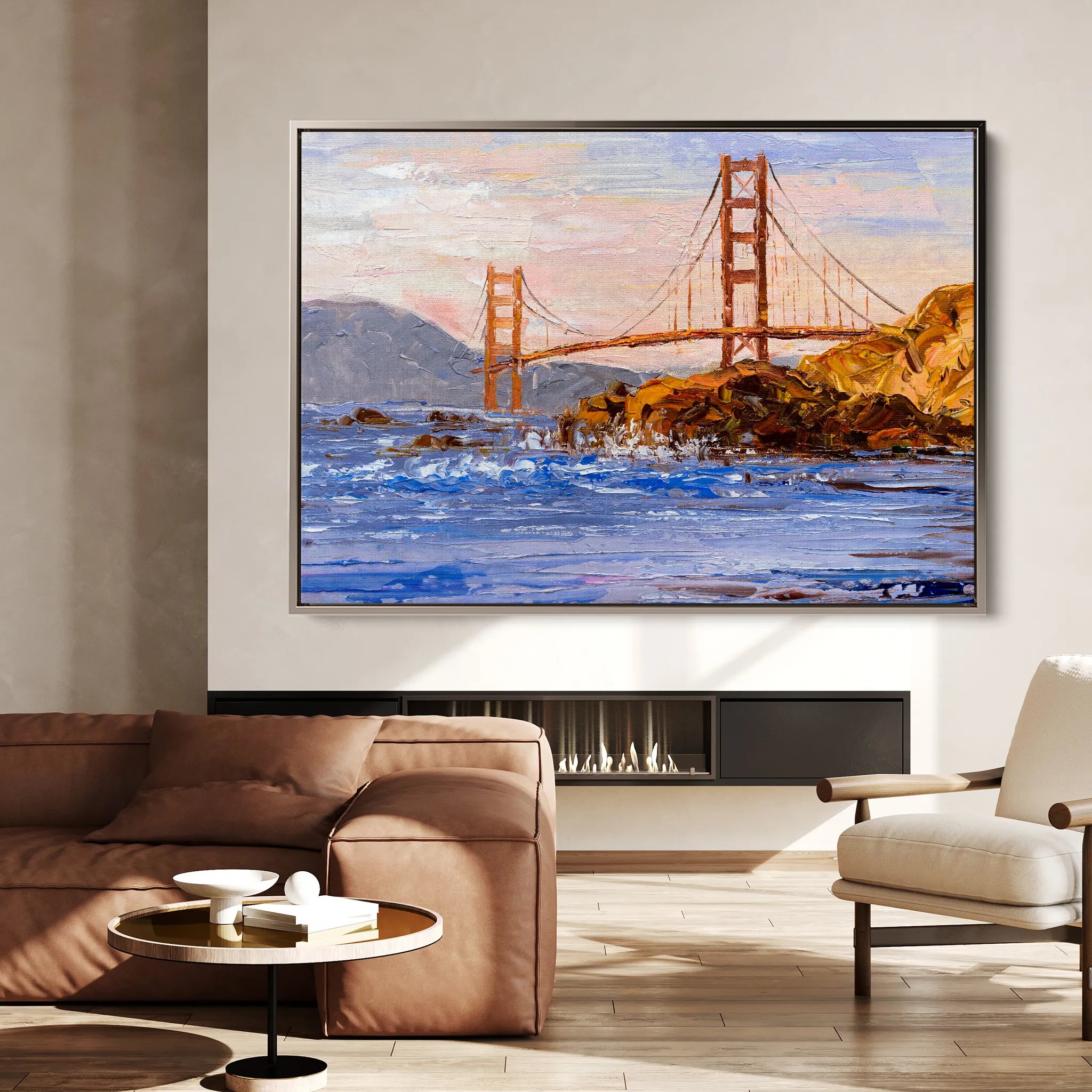 Landscape 035 Canvas Art 18" x 24" / 45 x 60 cm / Black