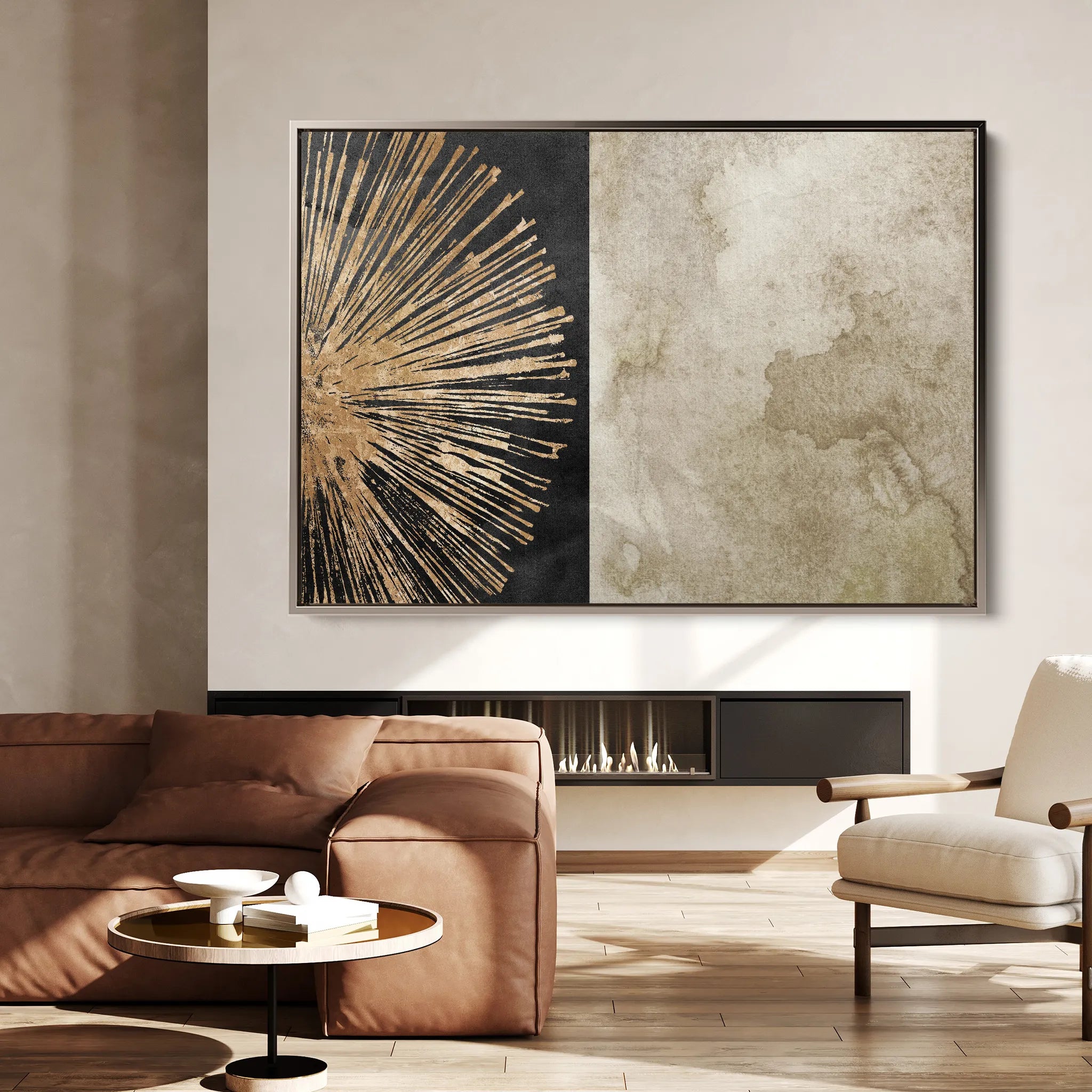 Abstract 036 Canvas Art 18" x 24" / 45 x 60 cm / Black