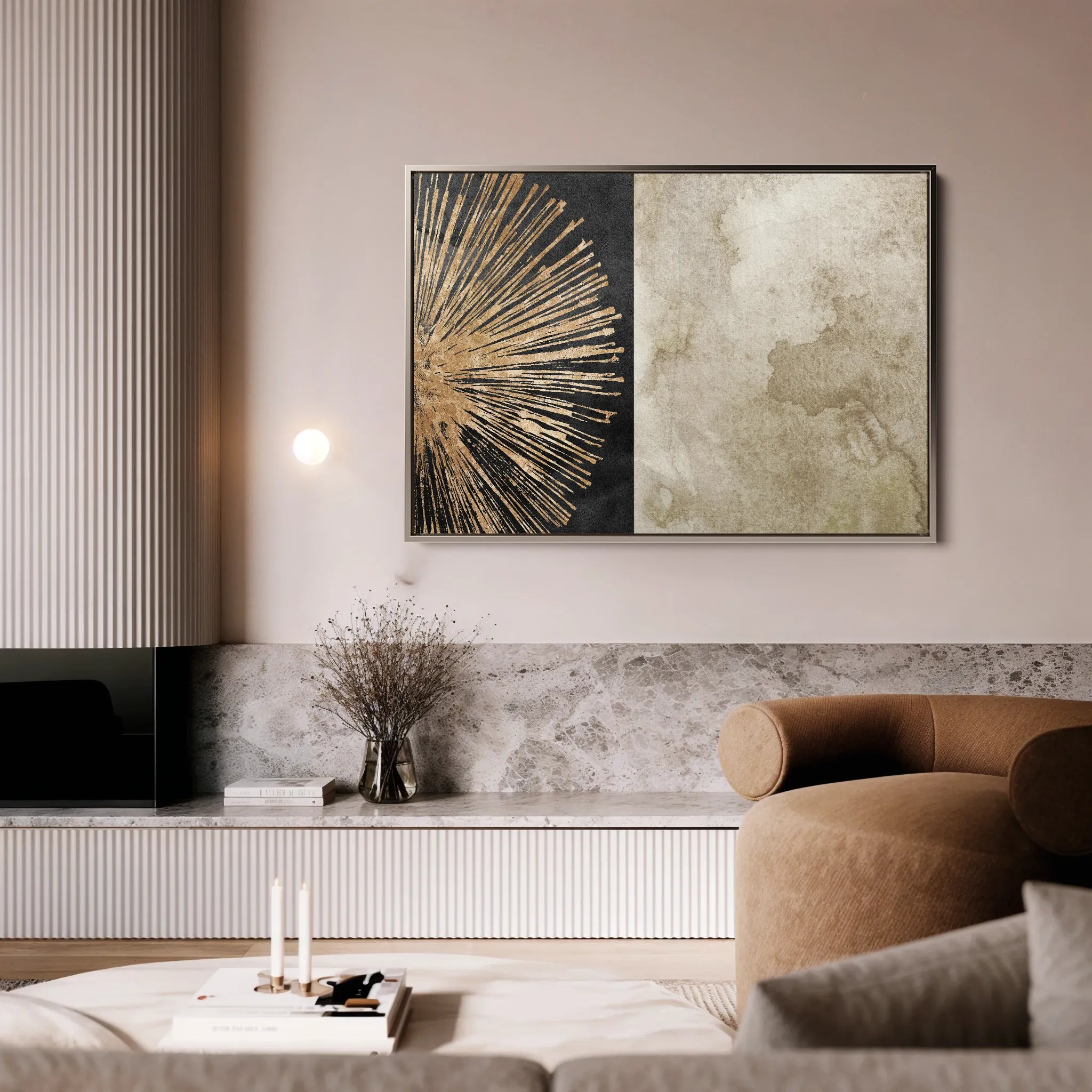 Abstract 036 Canvas Art 18" x 24" / 45 x 60 cm / Black