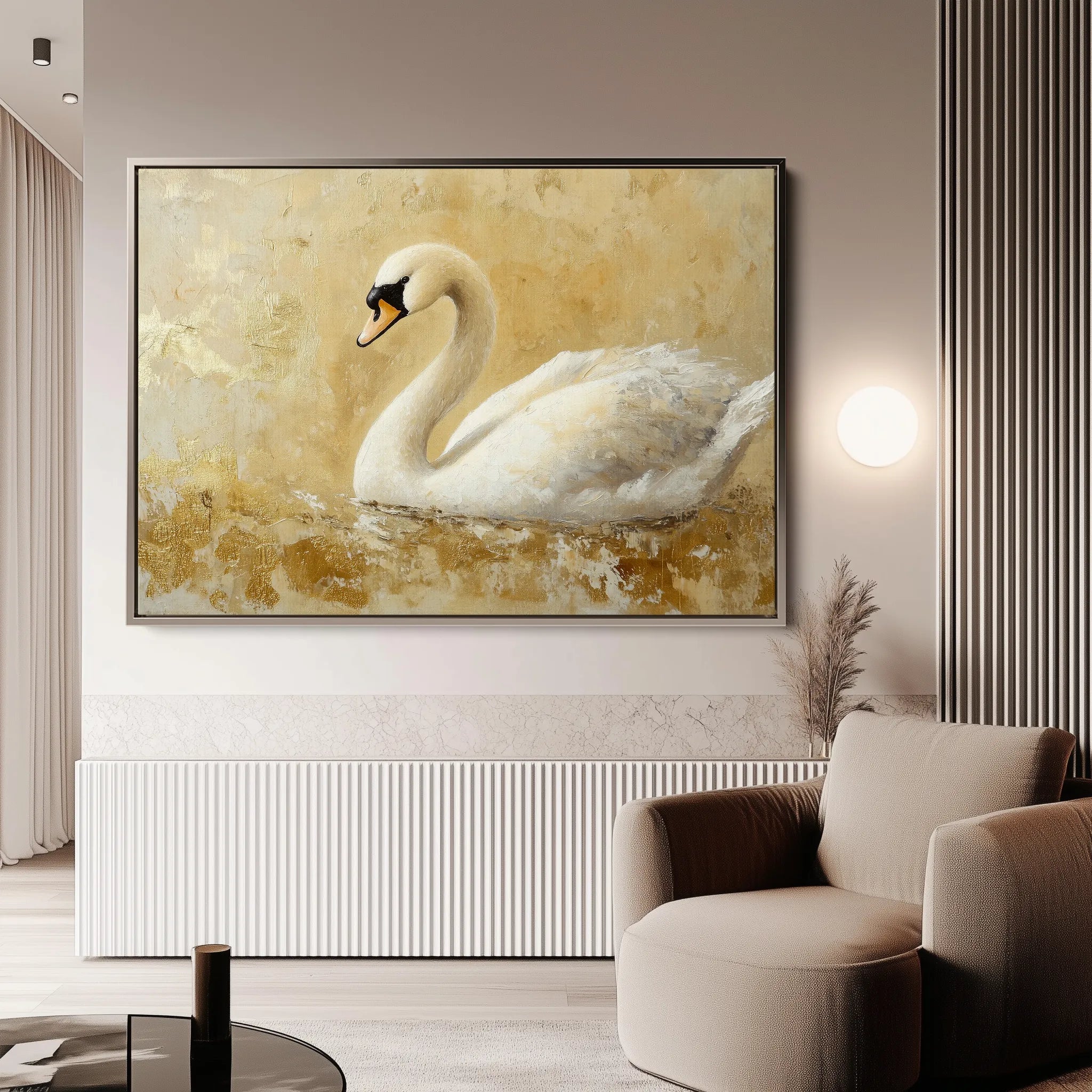 Animals 036 Canvas Art 18" x 24" / 45 x 60 cm / Black