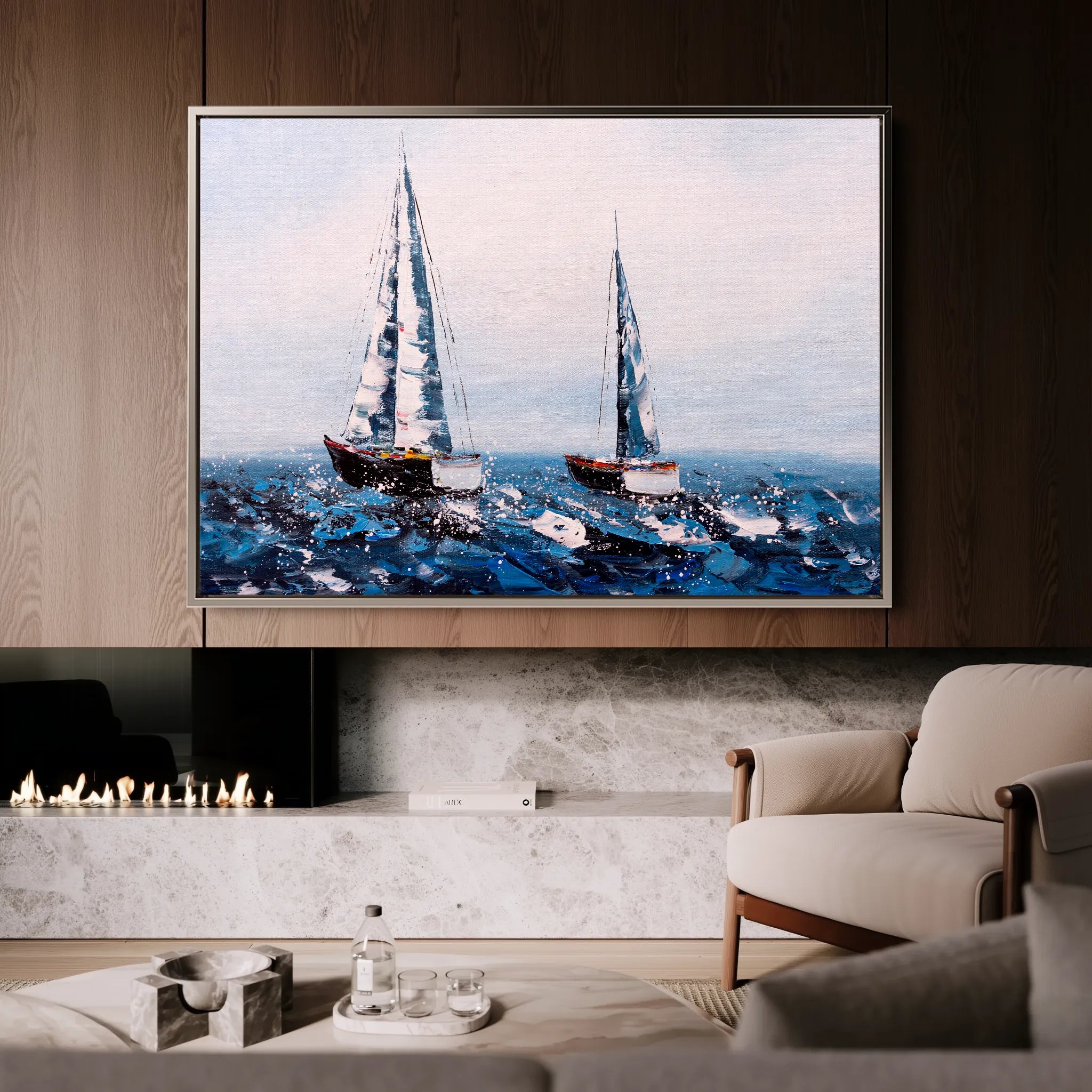 Landscape 036 Canvas Art 18" x 24" / 45 x 60 cm / Black