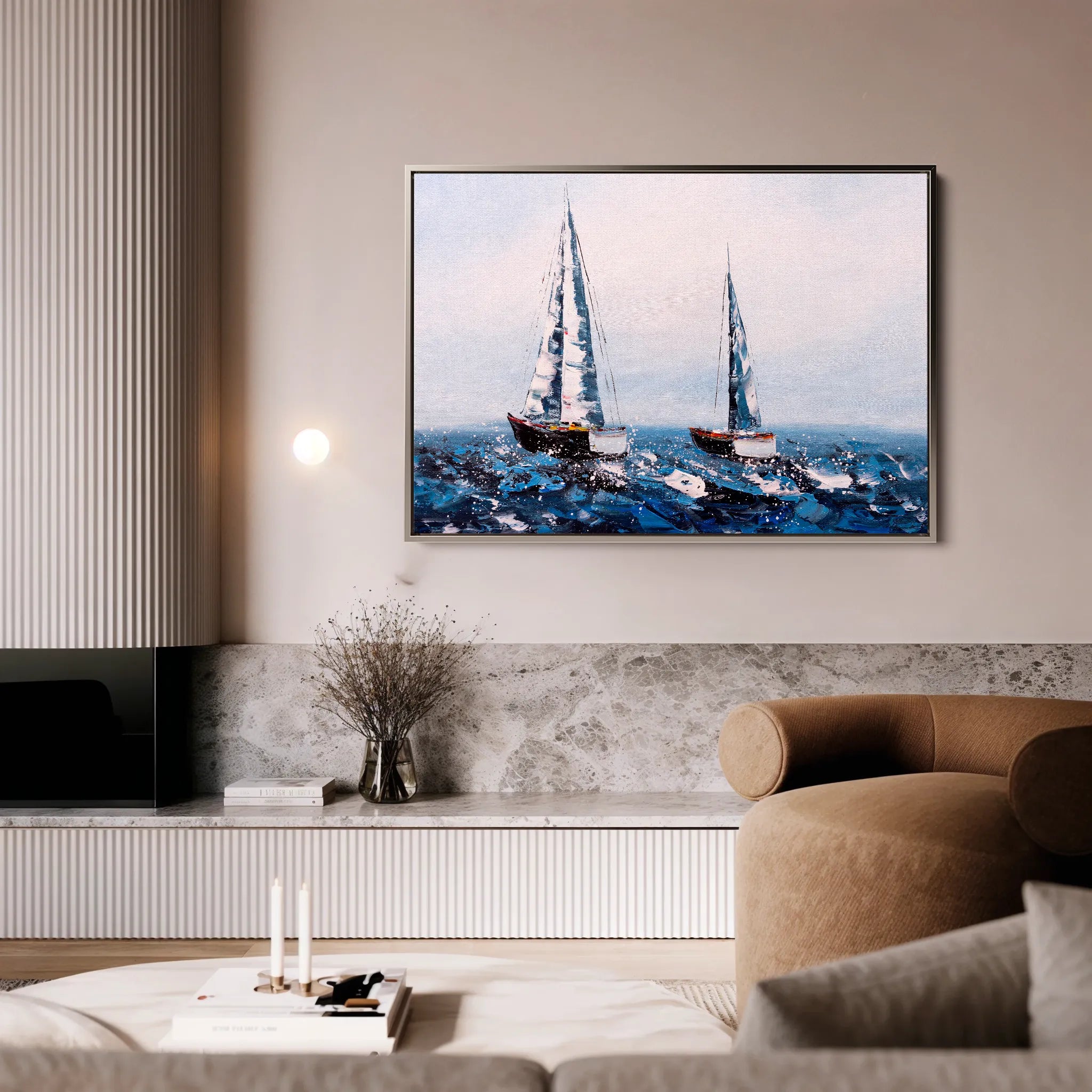 Landscape 036 Canvas Art 18" x 24" / 45 x 60 cm / Black