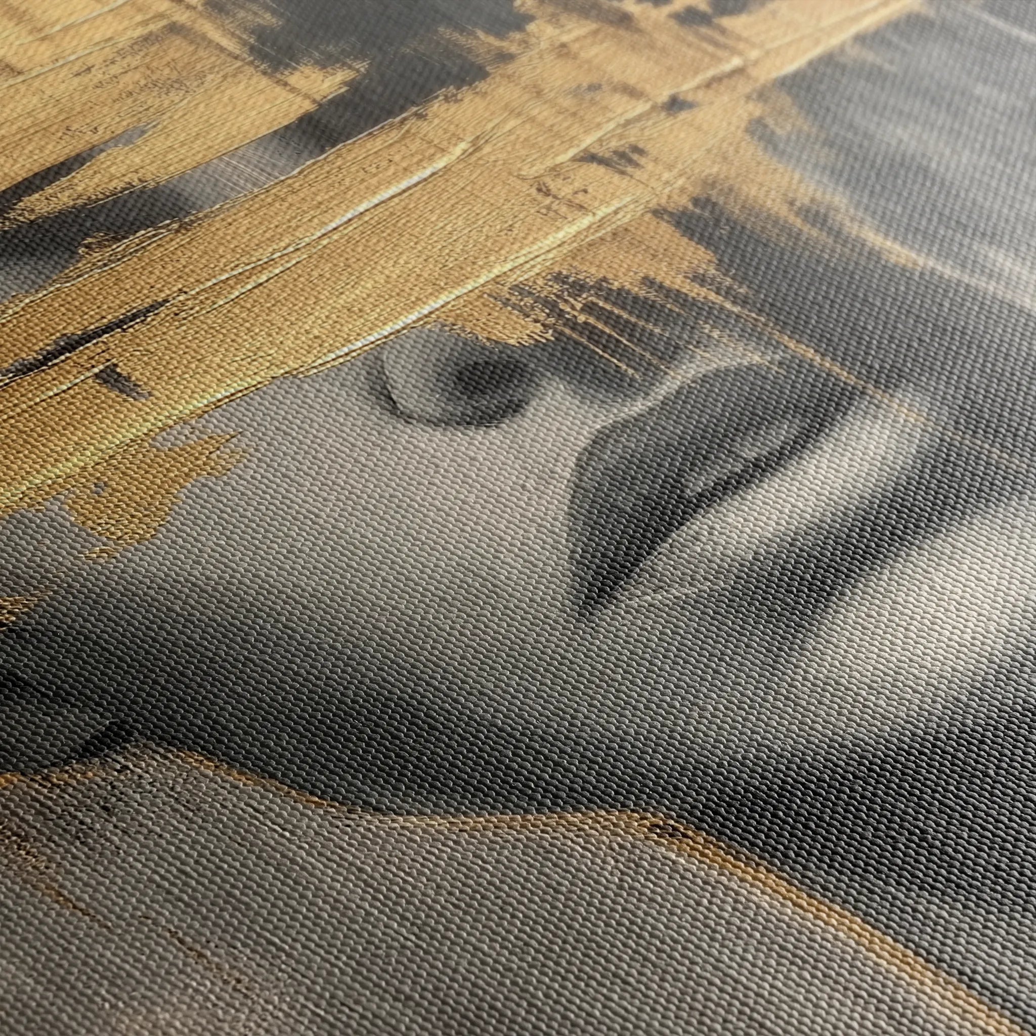 Portrait 036 Canvas Art 18" x 24" / 45 x 60 cm / Black