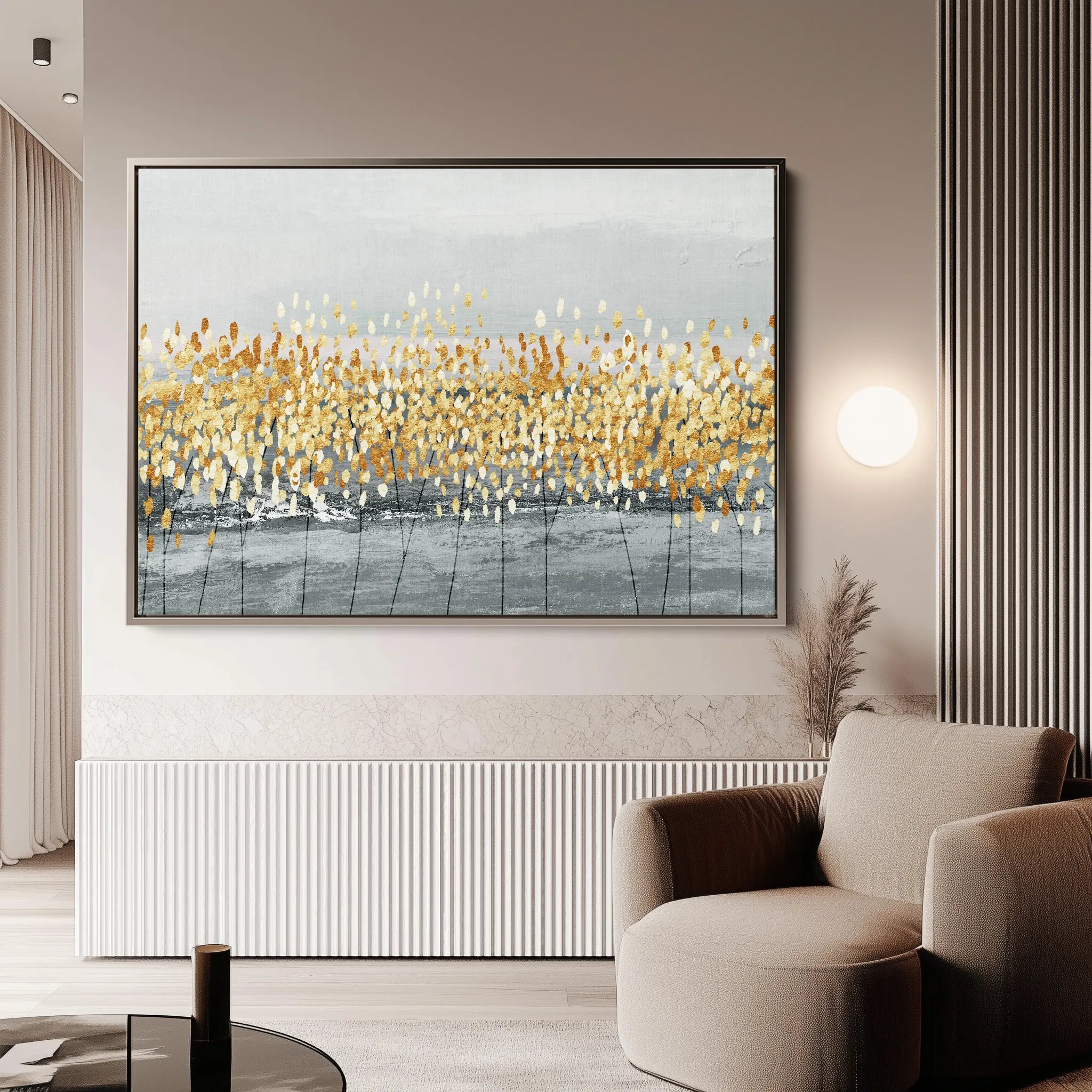 Abstract 037 Canvas Art 18" x 24" / 45 x 60 cm / Black