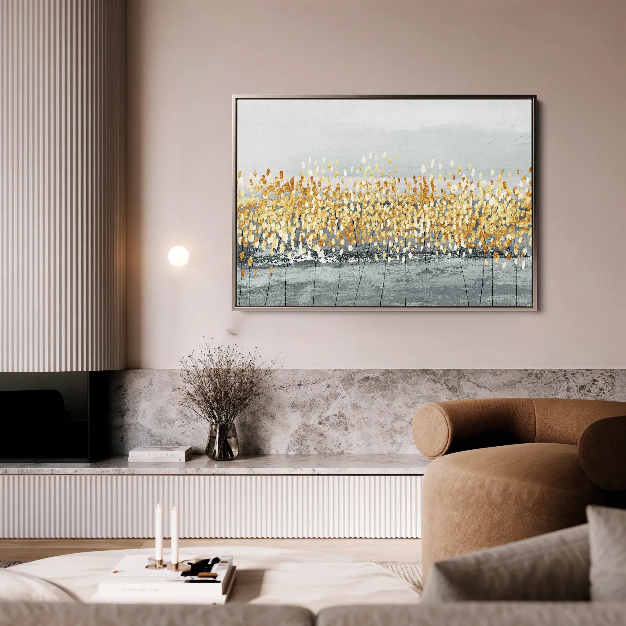 Abstract 037 Canvas Art 18" x 24" / 45 x 60 cm / Black
