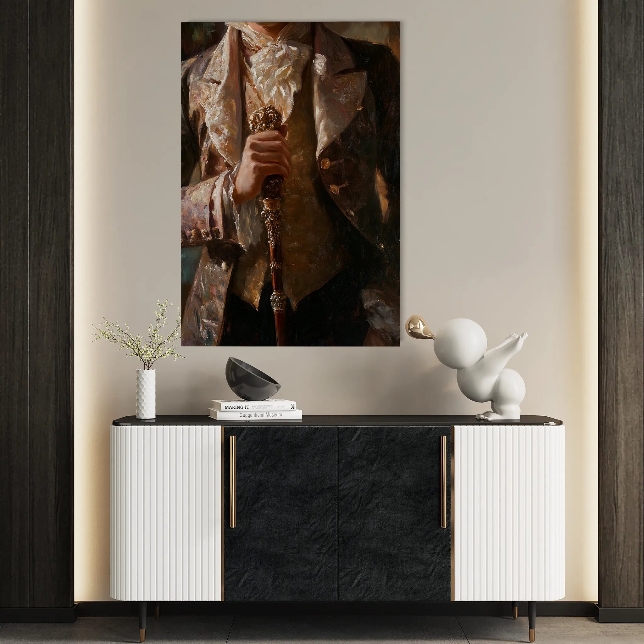 Classic 038 Canvas Art 18" x 24" / 45 x 60 cm / Black