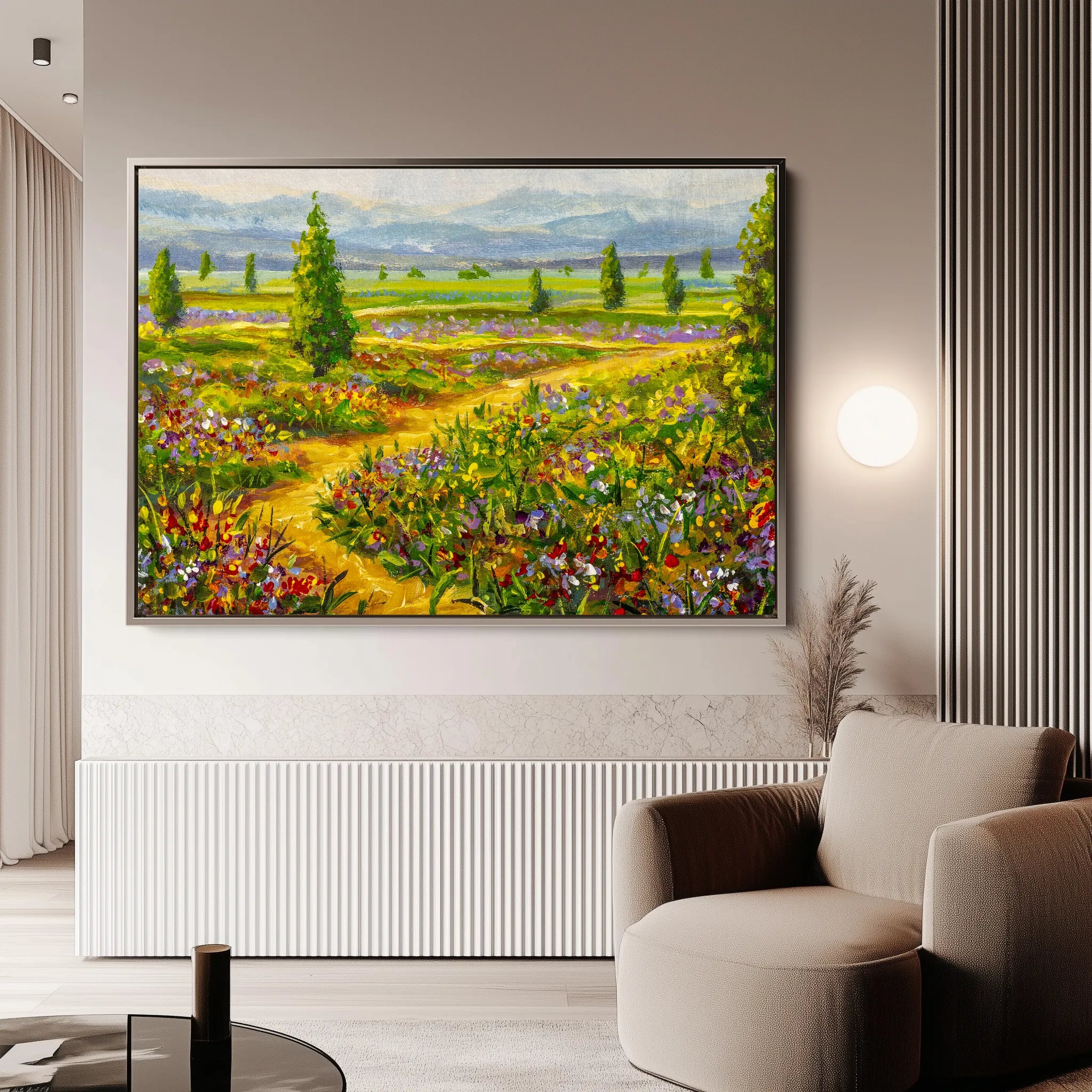 Landscape 038 Canvas Art 18" x 24" / 45 x 60 cm / Black