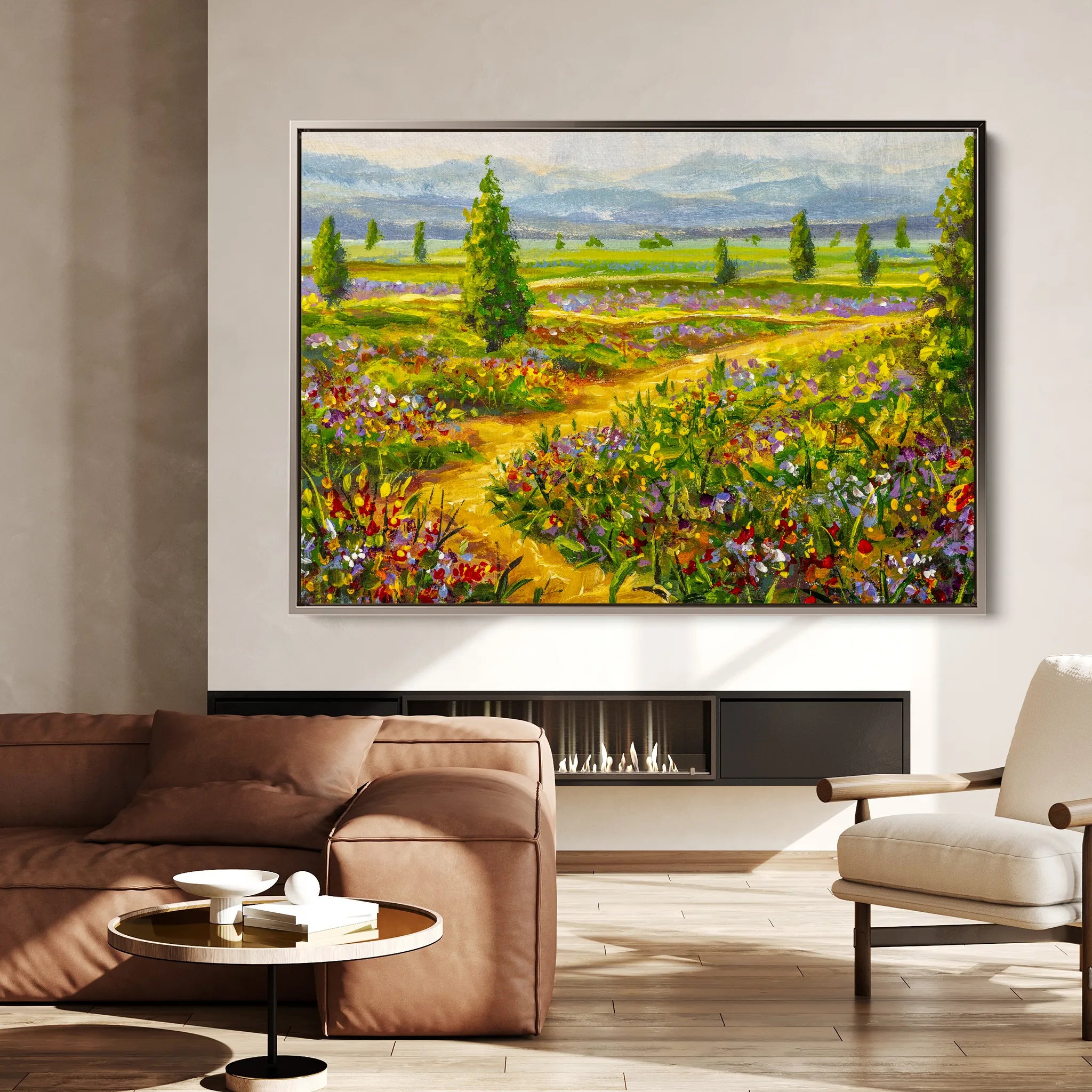 Landscape 038 Canvas Art 18" x 24" / 45 x 60 cm / Black