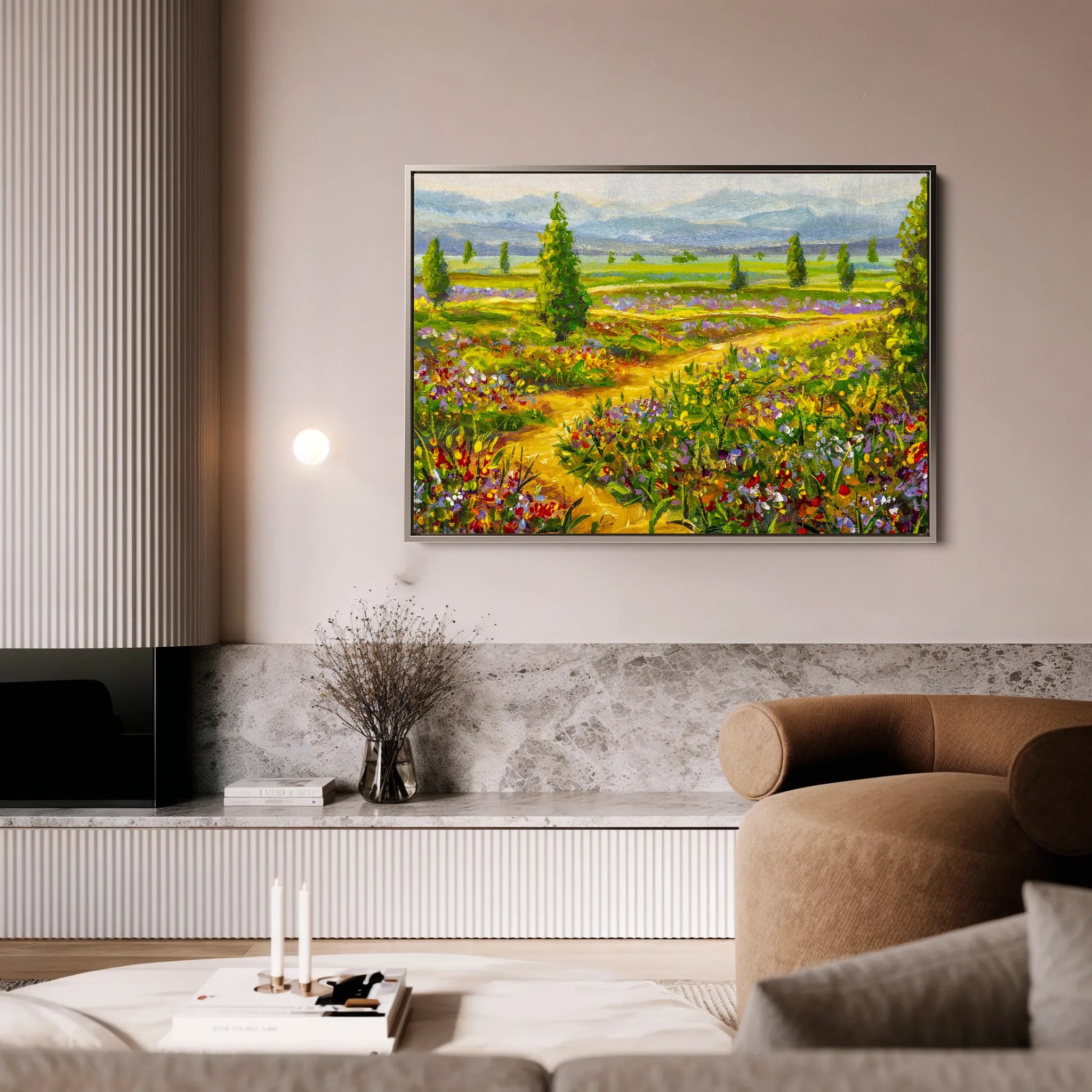 Landscape 038 Canvas Art 18" x 24" / 45 x 60 cm / Black
