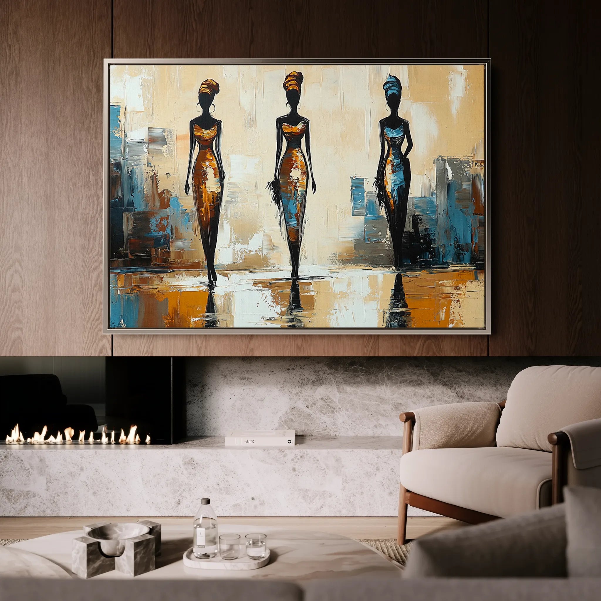 Portrait 038 Canvas Art 18" x 24" / 45 x 60 cm / Black