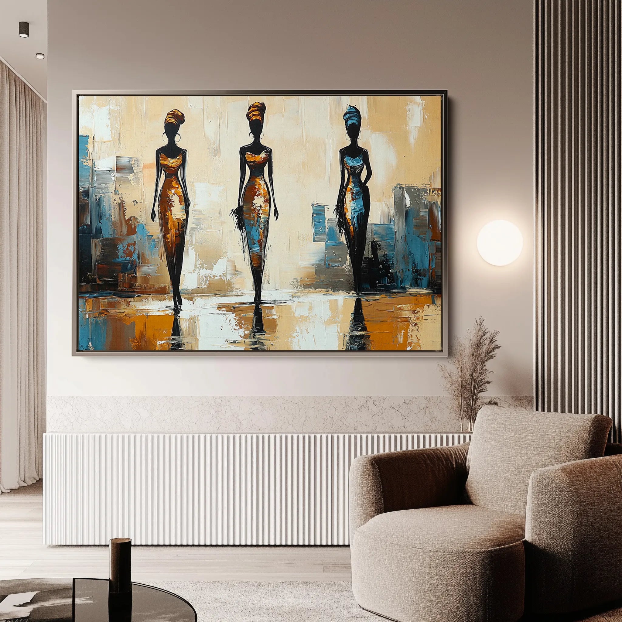 Portrait 038 Canvas Art 18" x 24" / 45 x 60 cm / Black