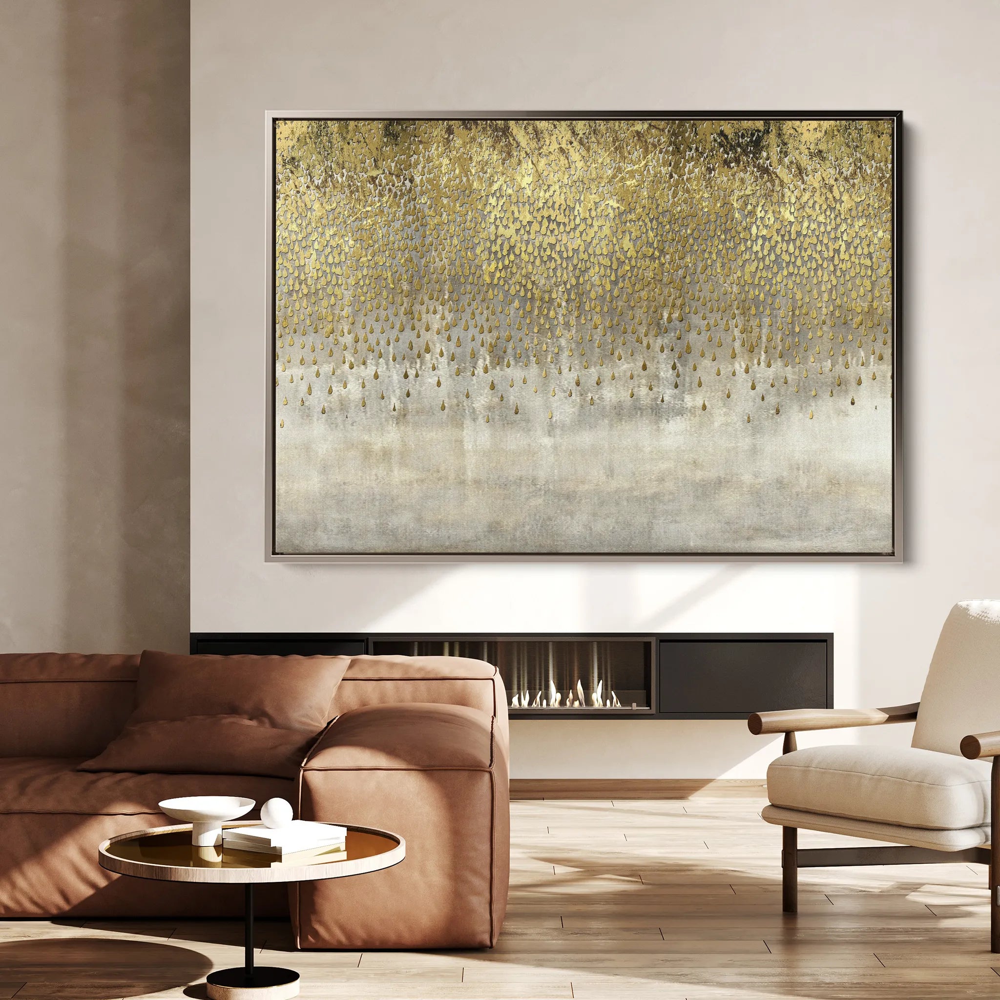 Abstract 039 Canvas Art 18" x 24" / 45 x 60 cm / Black