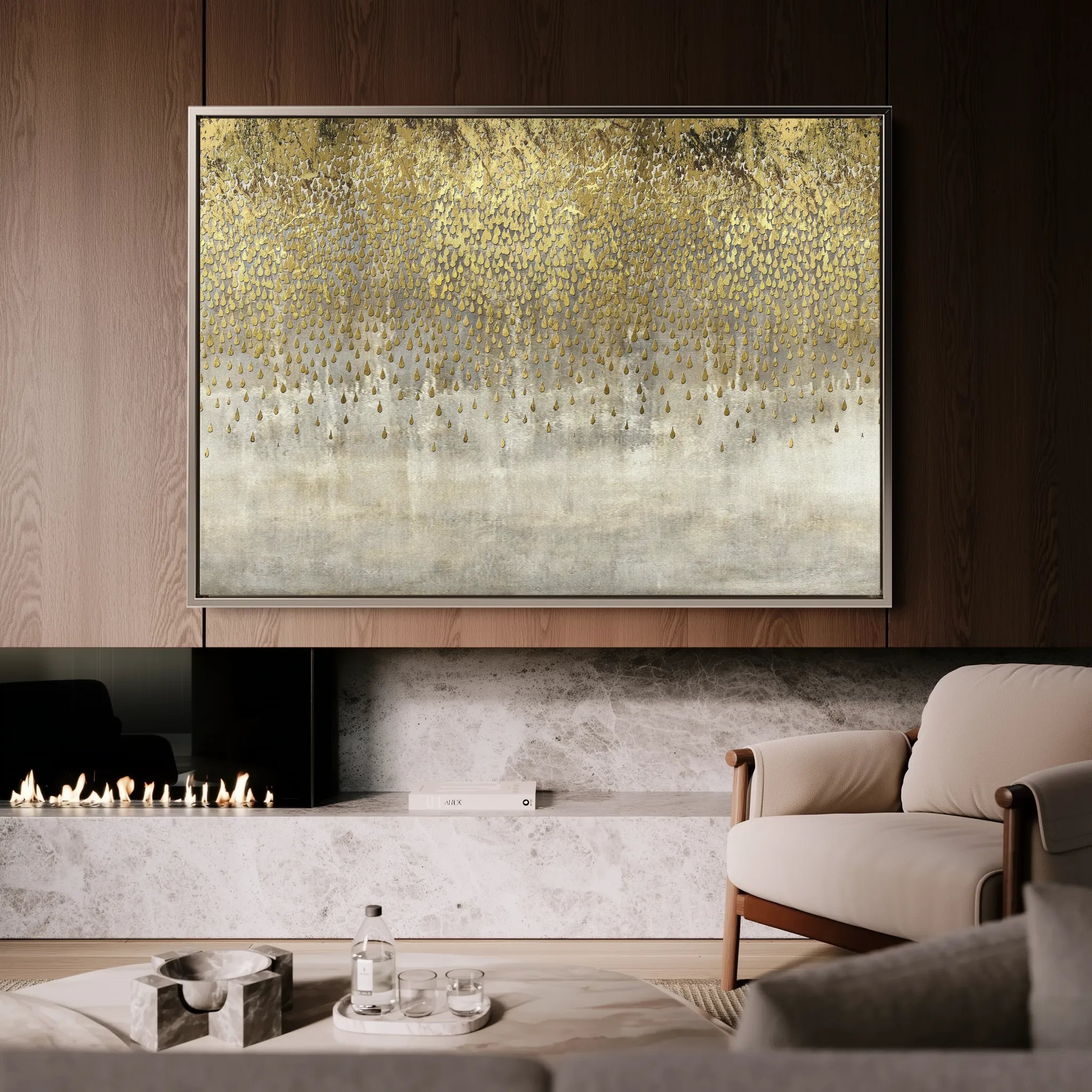 Abstract 039 Canvas Art 18" x 24" / 45 x 60 cm / Black