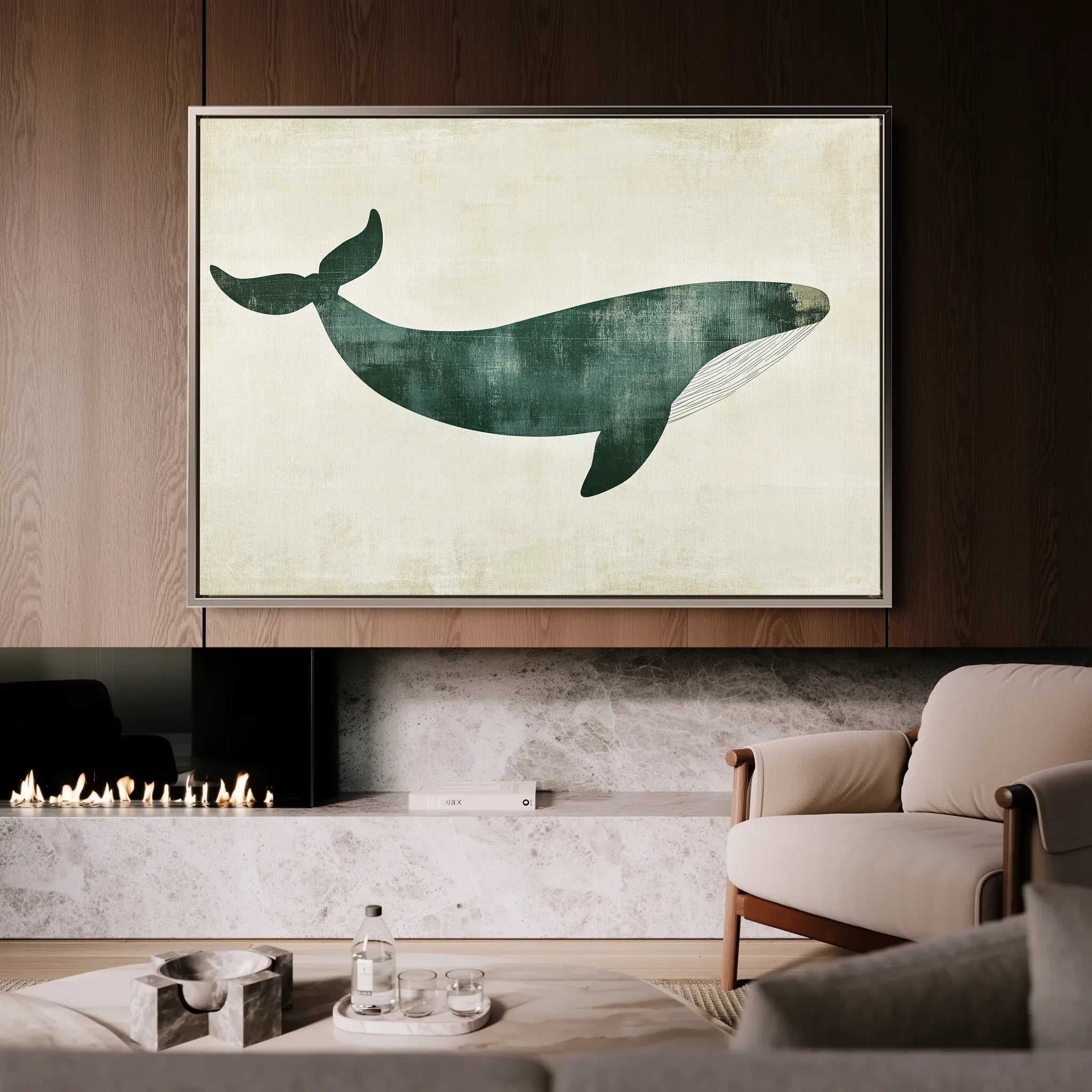 Animals 039 Canvas Art 18" x 24" / 45 x 60 cm / Black