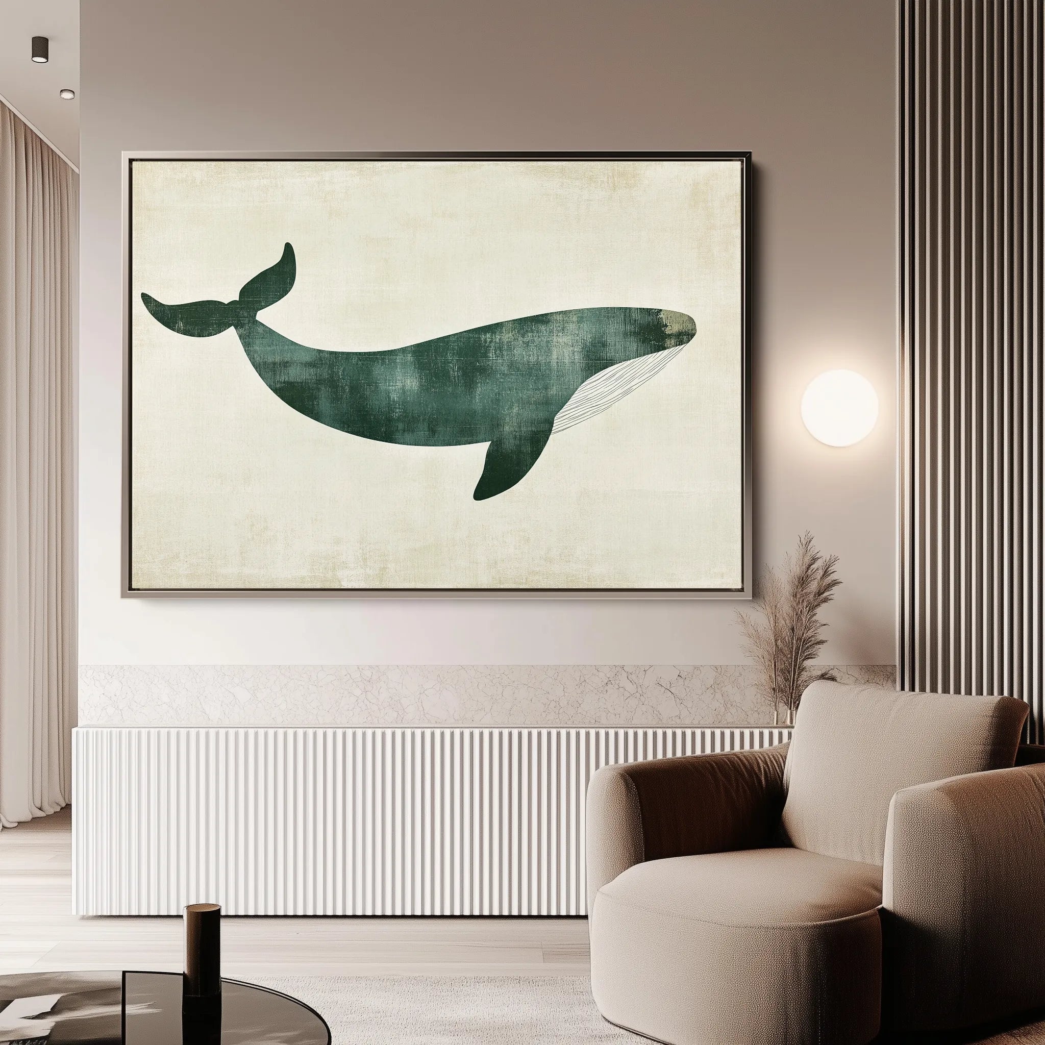 Animals 039 Canvas Art 18" x 24" / 45 x 60 cm / Black
