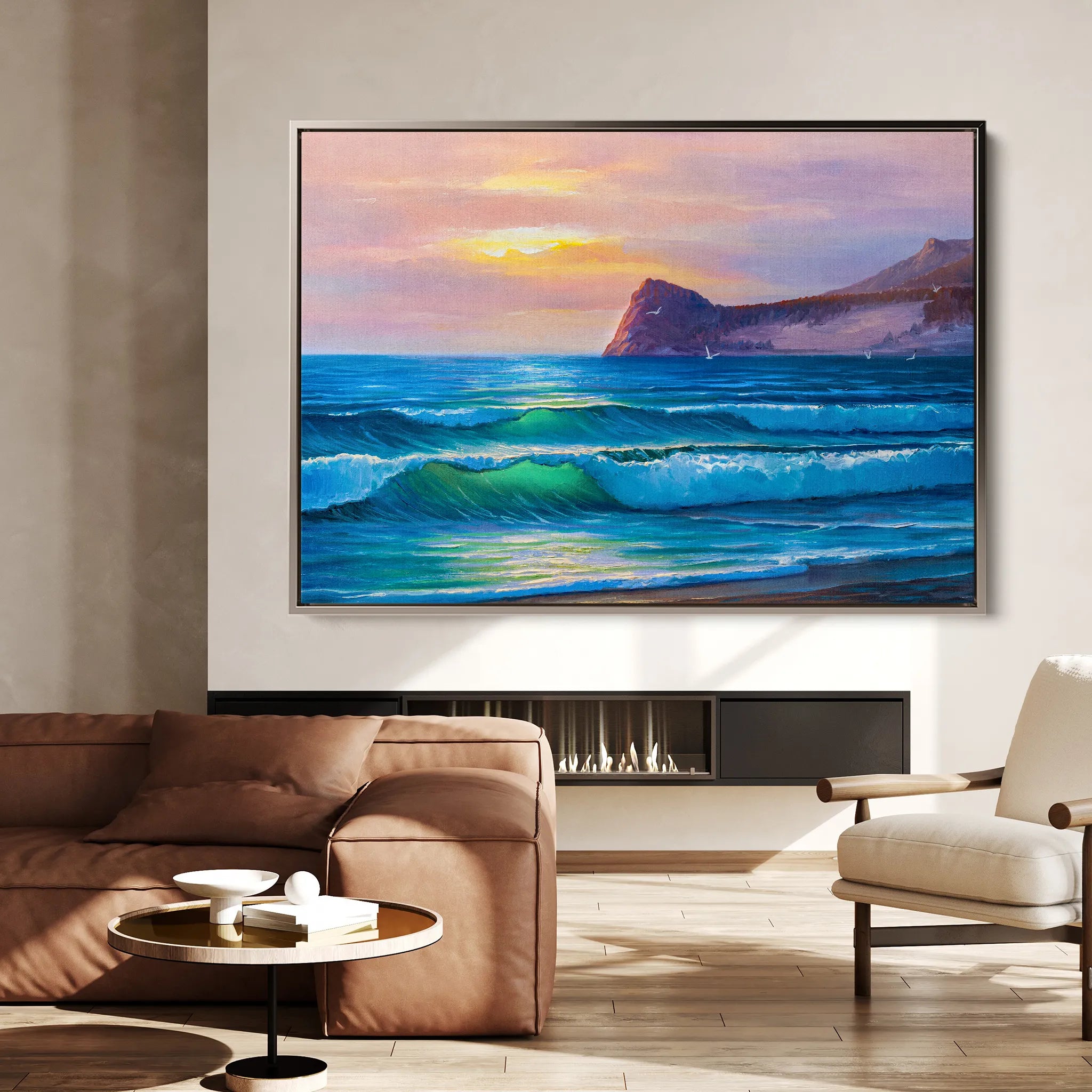 Landscape 039 Canvas Art 18" x 24" / 45 x 60 cm / Black