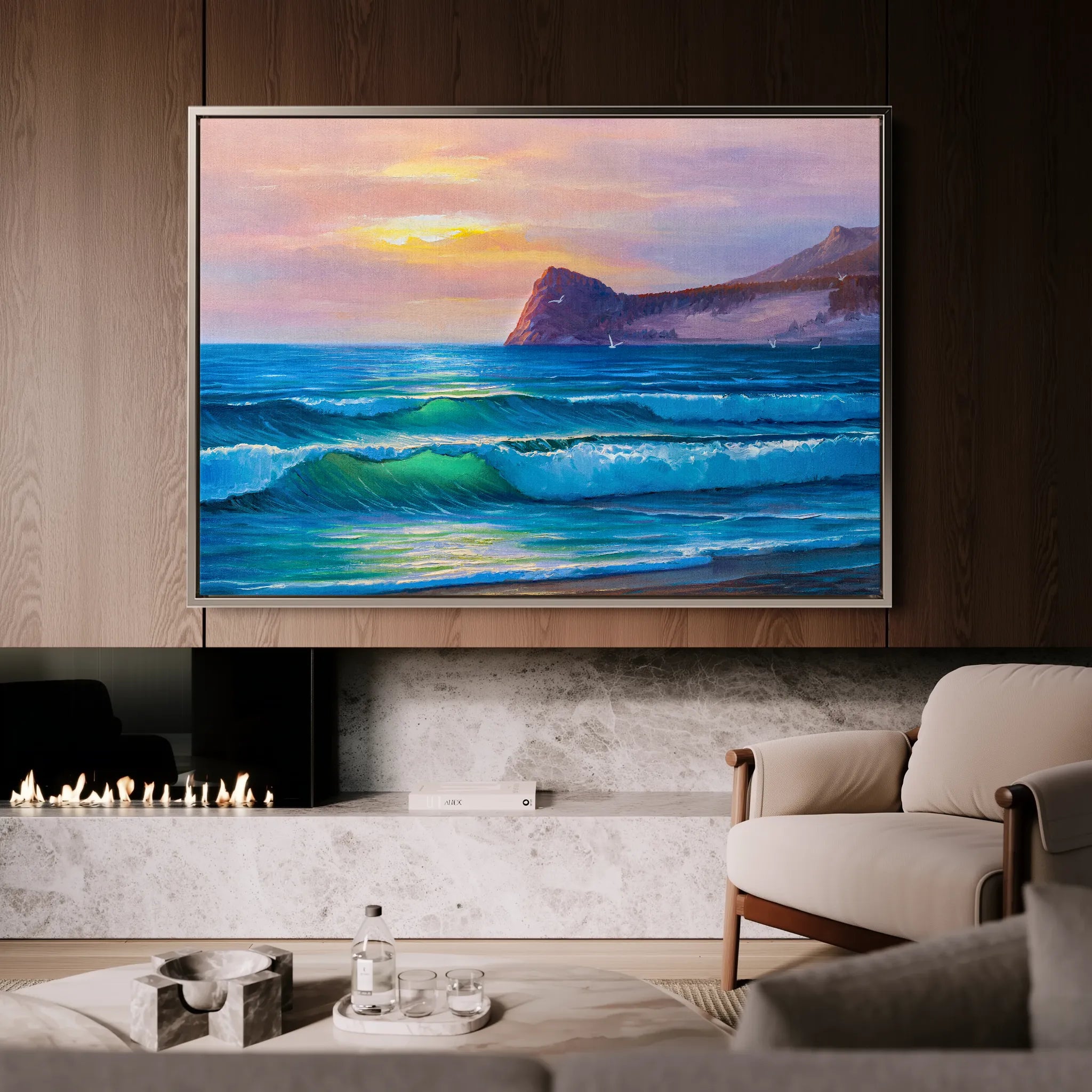 Landscape 039 Canvas Art 18" x 24" / 45 x 60 cm / Black