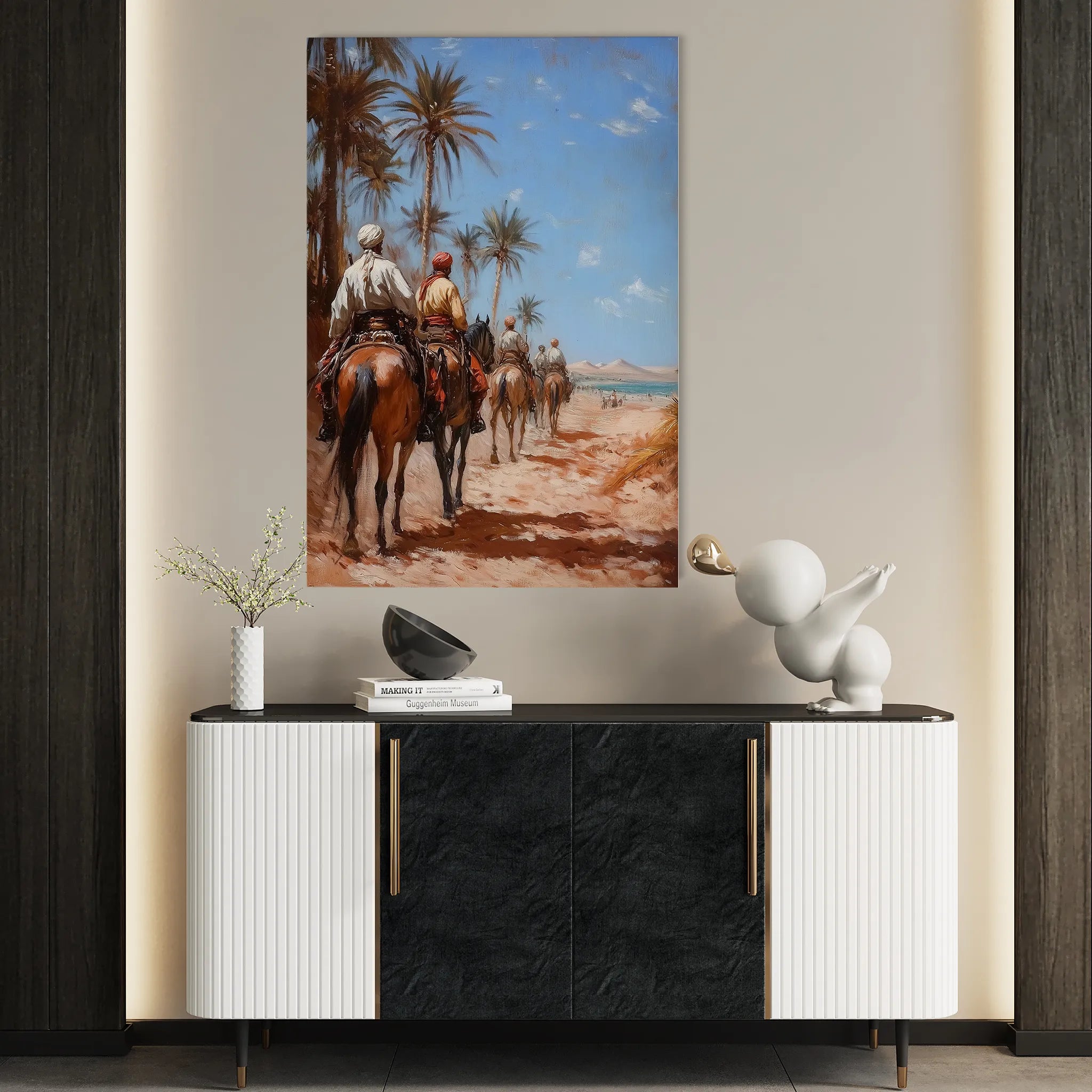 Orientalist 039 Canvas Art 18" x 24" / 45 x 60 cm / Black