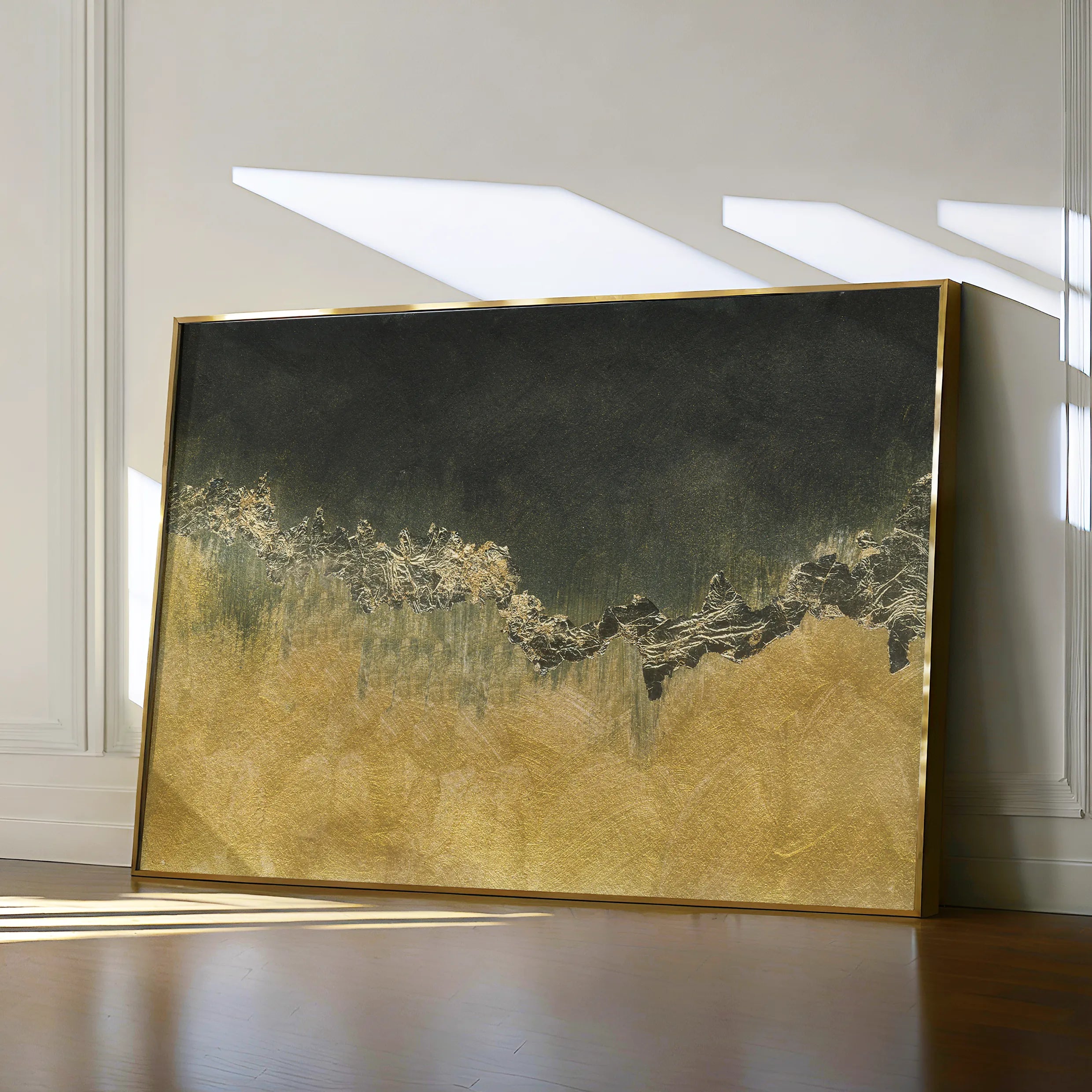 Abstract 040 Canvas Art 18" x 24" / 45 x 60 cm / Black