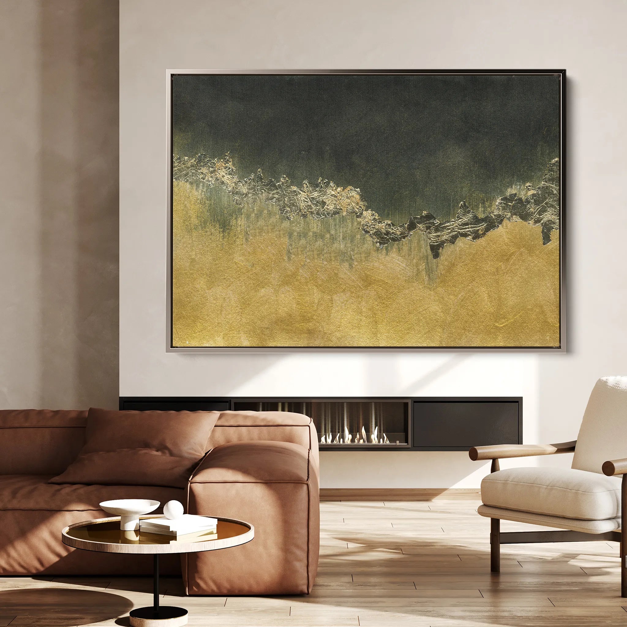 Abstract 040 Canvas Art 18" x 24" / 45 x 60 cm / Black