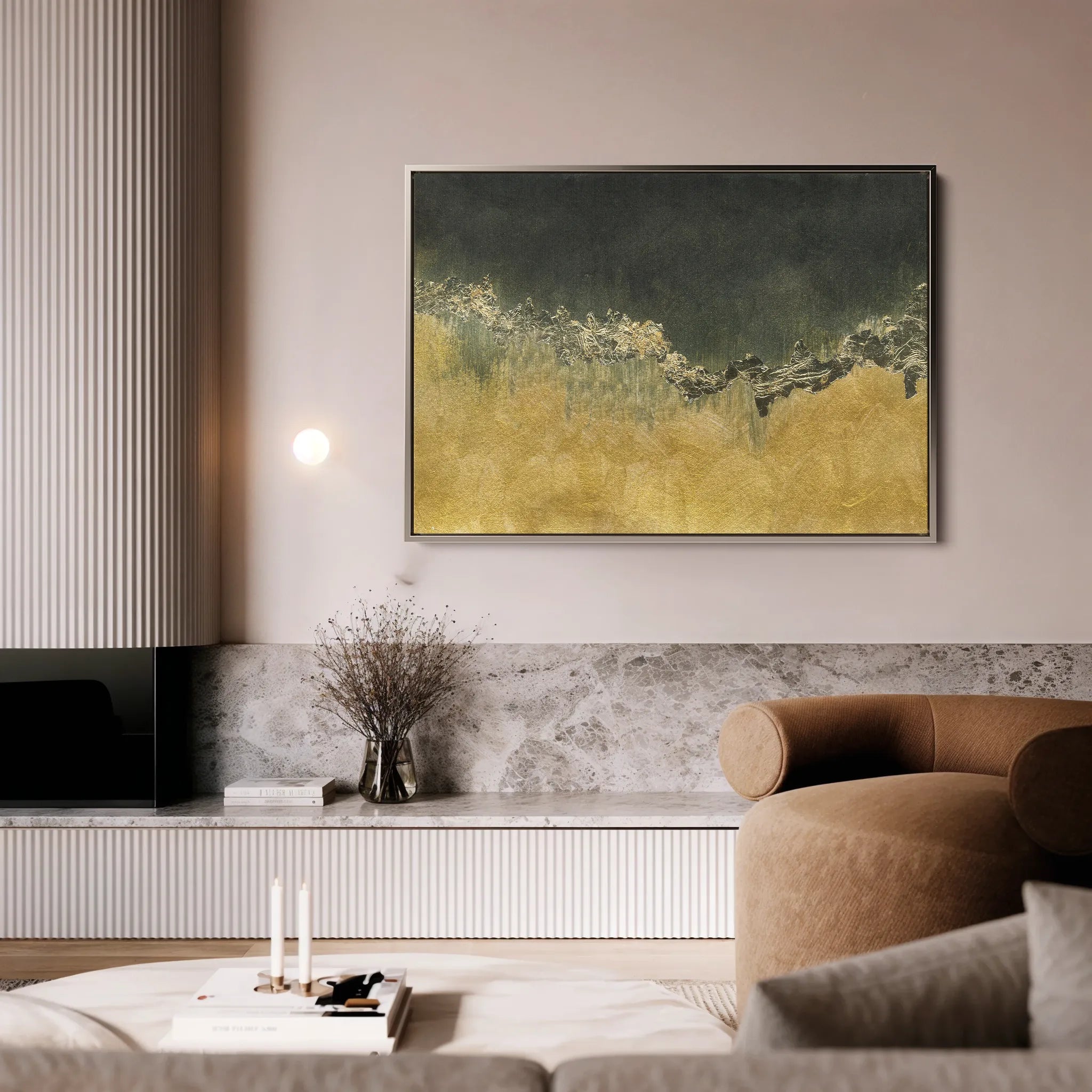 Abstract 040 Canvas Art 18" x 24" / 45 x 60 cm / Black