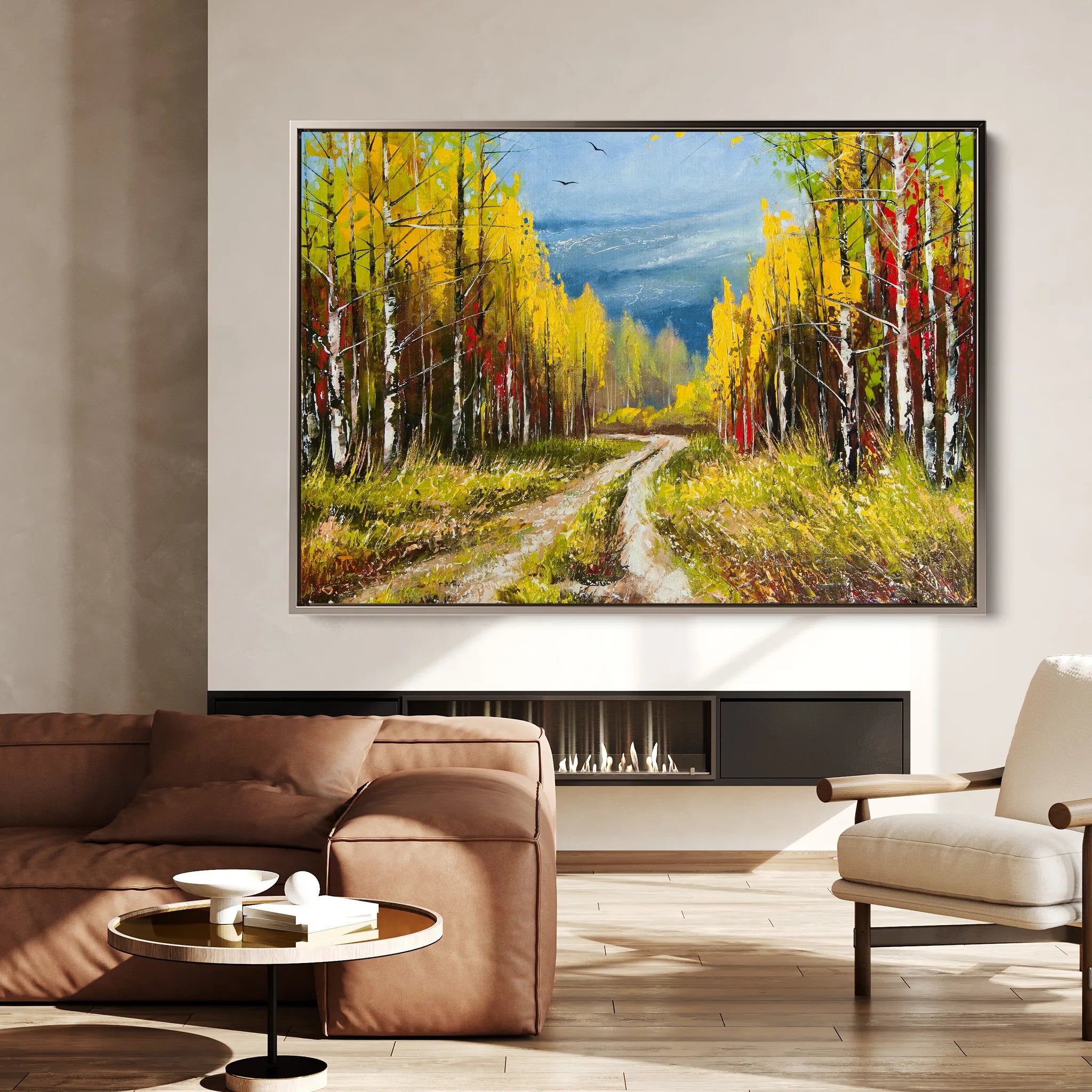 Landscape 040 Canvas Art 18" x 24" / 45 x 60 cm / Black
