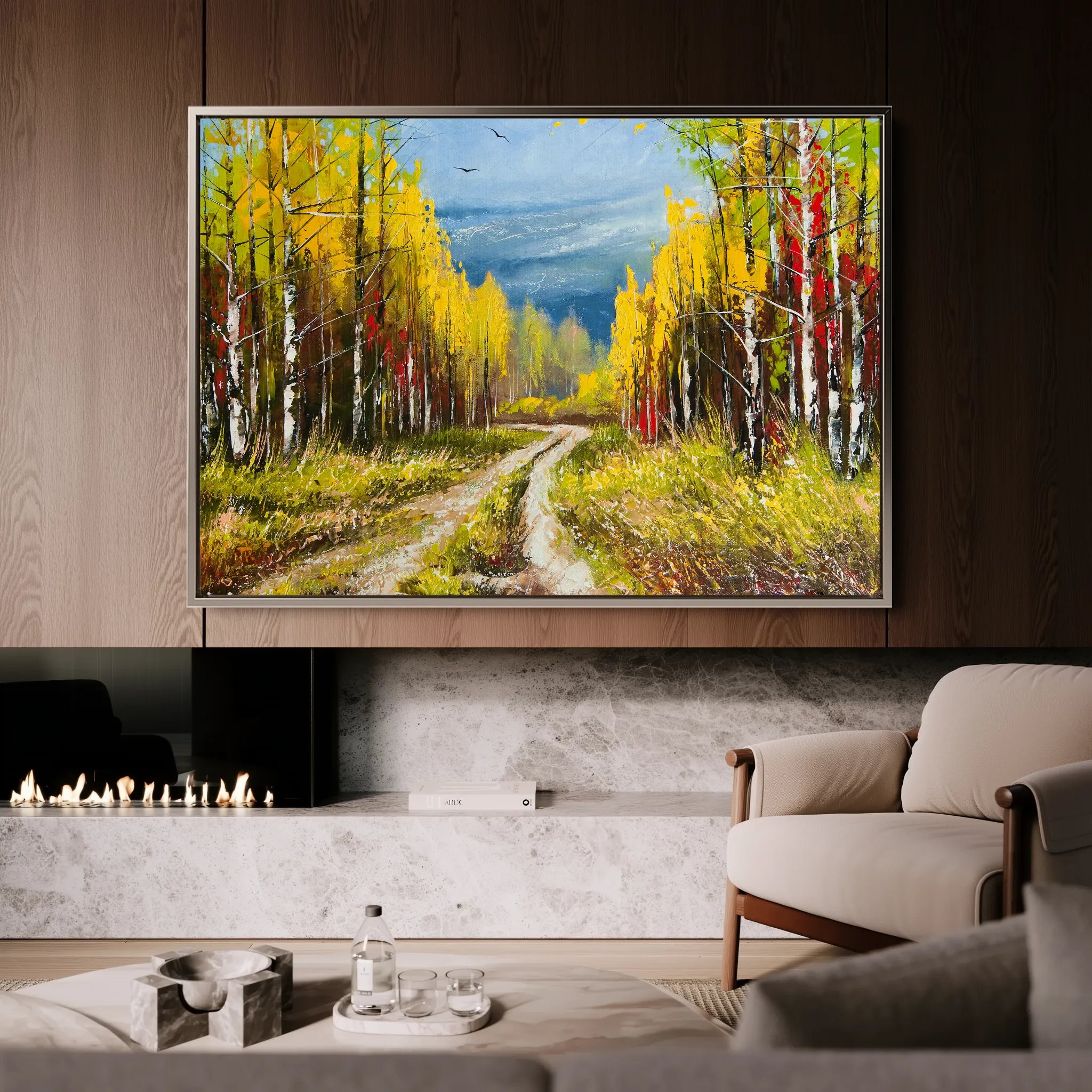 Landscape 040 Canvas Art 18" x 24" / 45 x 60 cm / Black