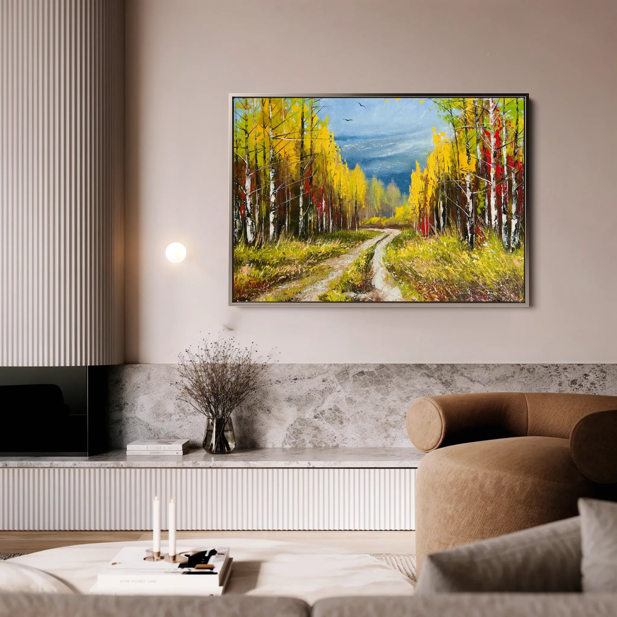Landscape 040 Canvas Art 18" x 24" / 45 x 60 cm / Black