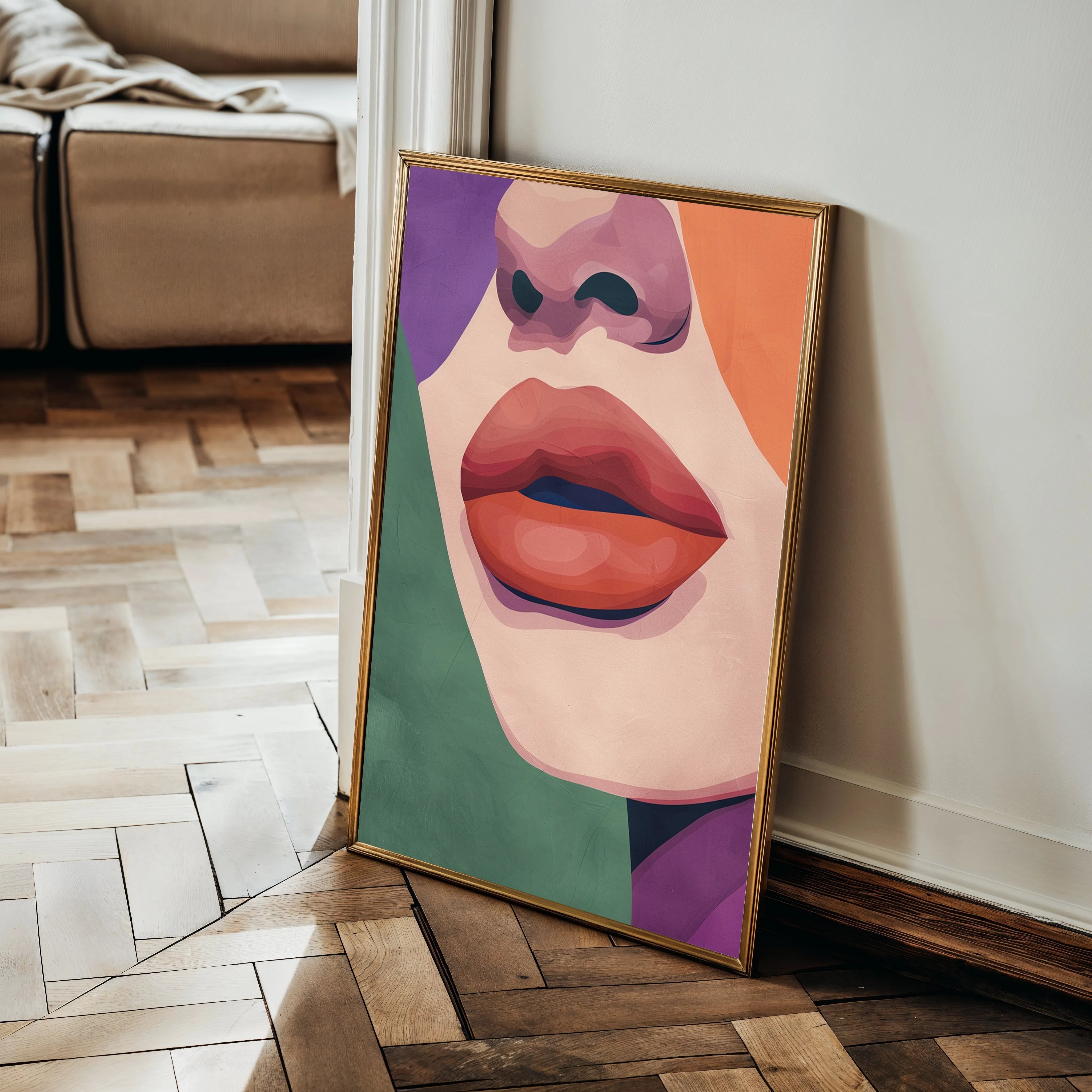 Portrait 040 Canvas Art 18" x 24" / 45 x 60 cm / Black
