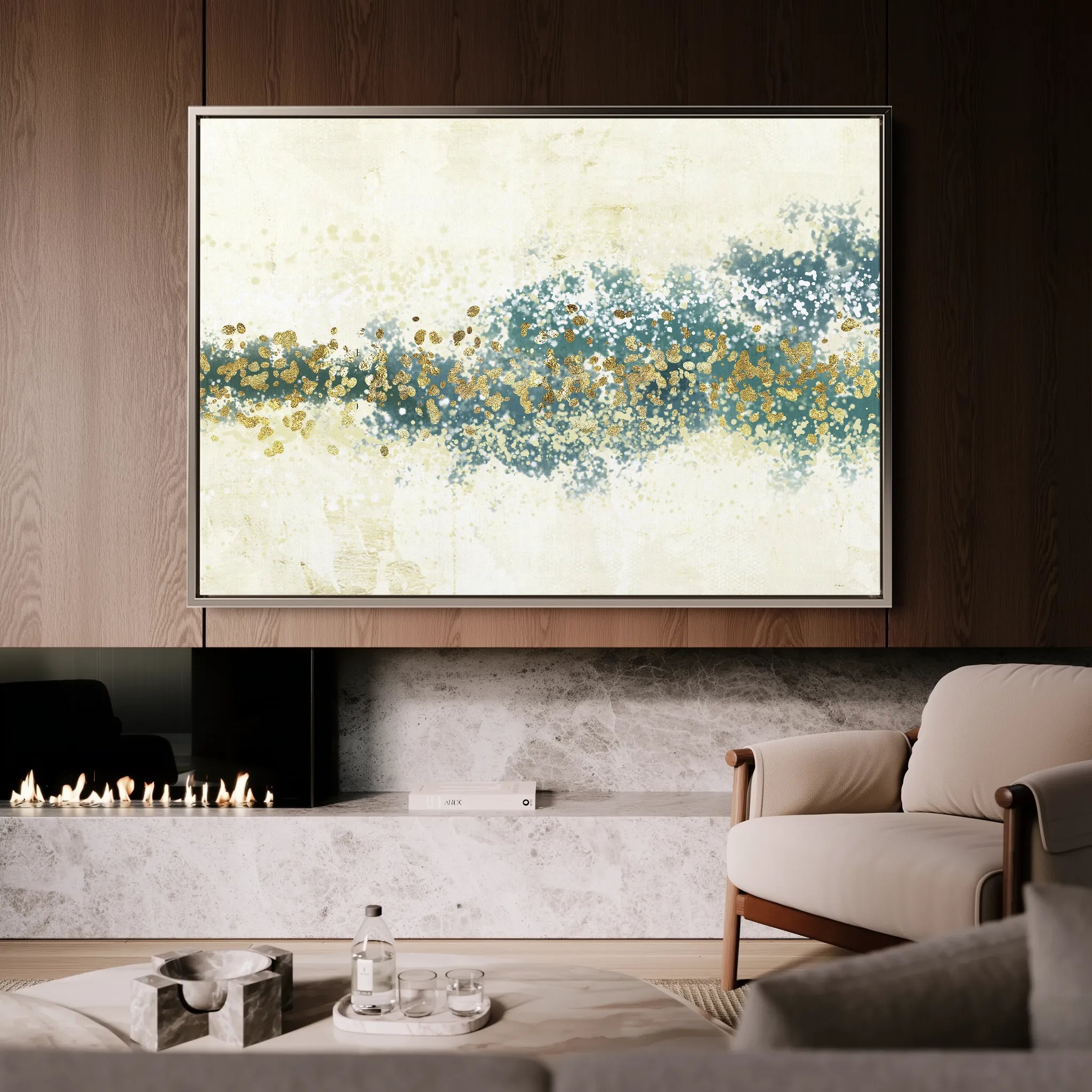 Abstract 041 Canvas Art 18" x 24" / 45 x 60 cm / Black
