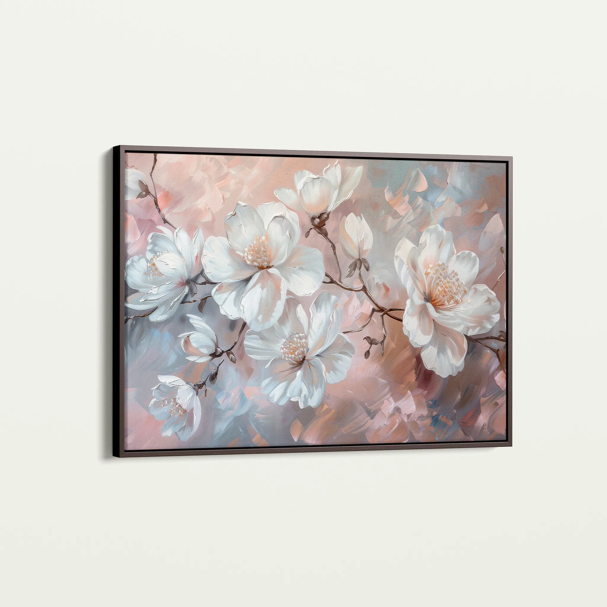 Floral 041 Canvas Art 18" x 24" / 45 x 60 cm / Black