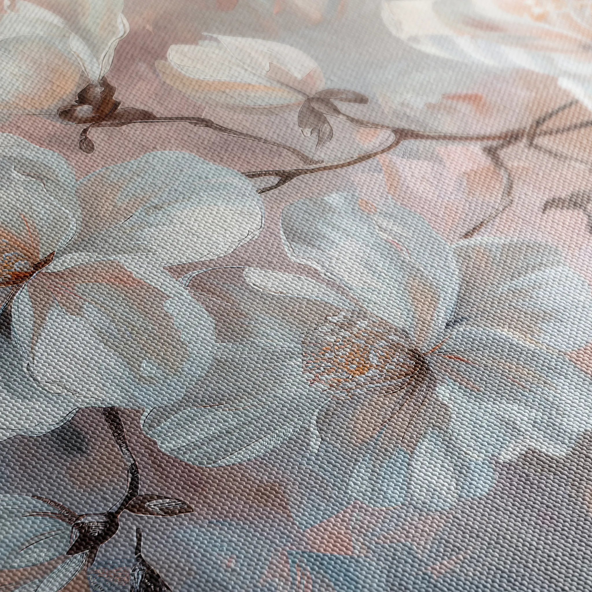 Floral 041 Canvas Art 18" x 24" / 45 x 60 cm / Black