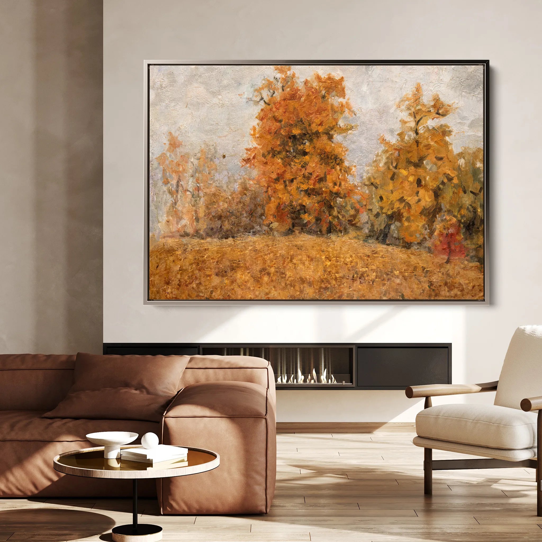 Landscape 041 Canvas Art 18" x 24" / 45 x 60 cm / Black