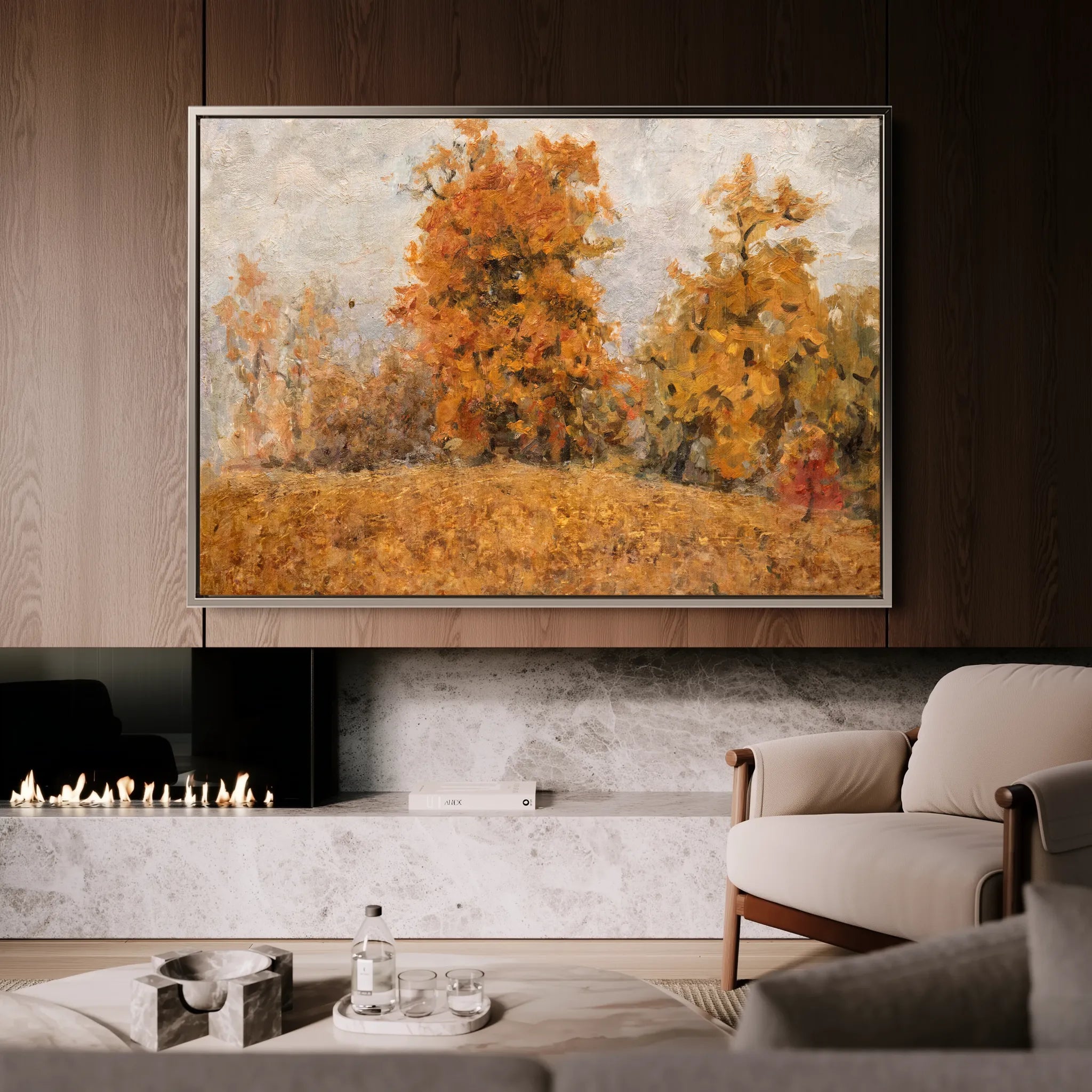 Landscape 041 Canvas Art 18" x 24" / 45 x 60 cm / Black