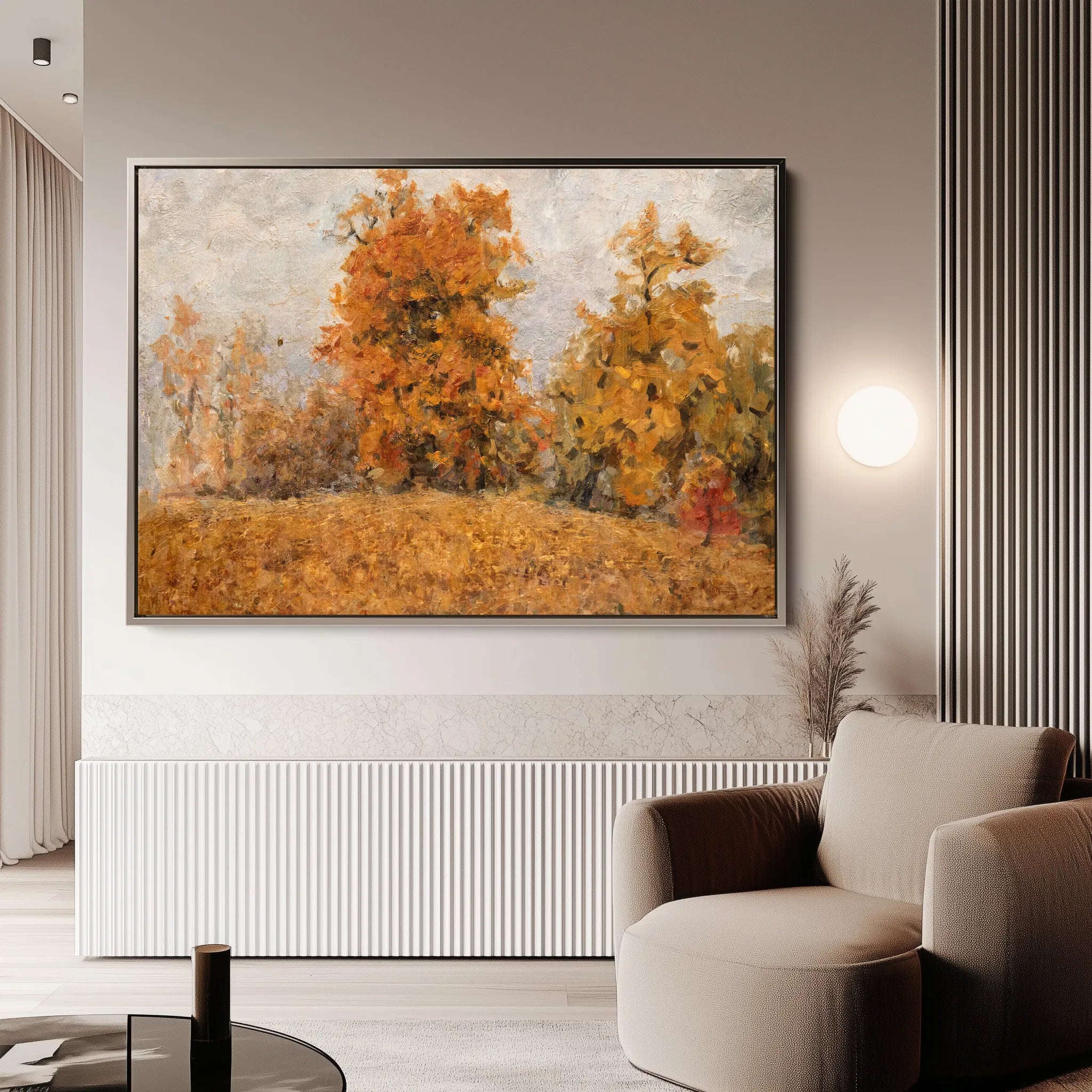 Landscape 041 Canvas Art 18" x 24" / 45 x 60 cm / Black