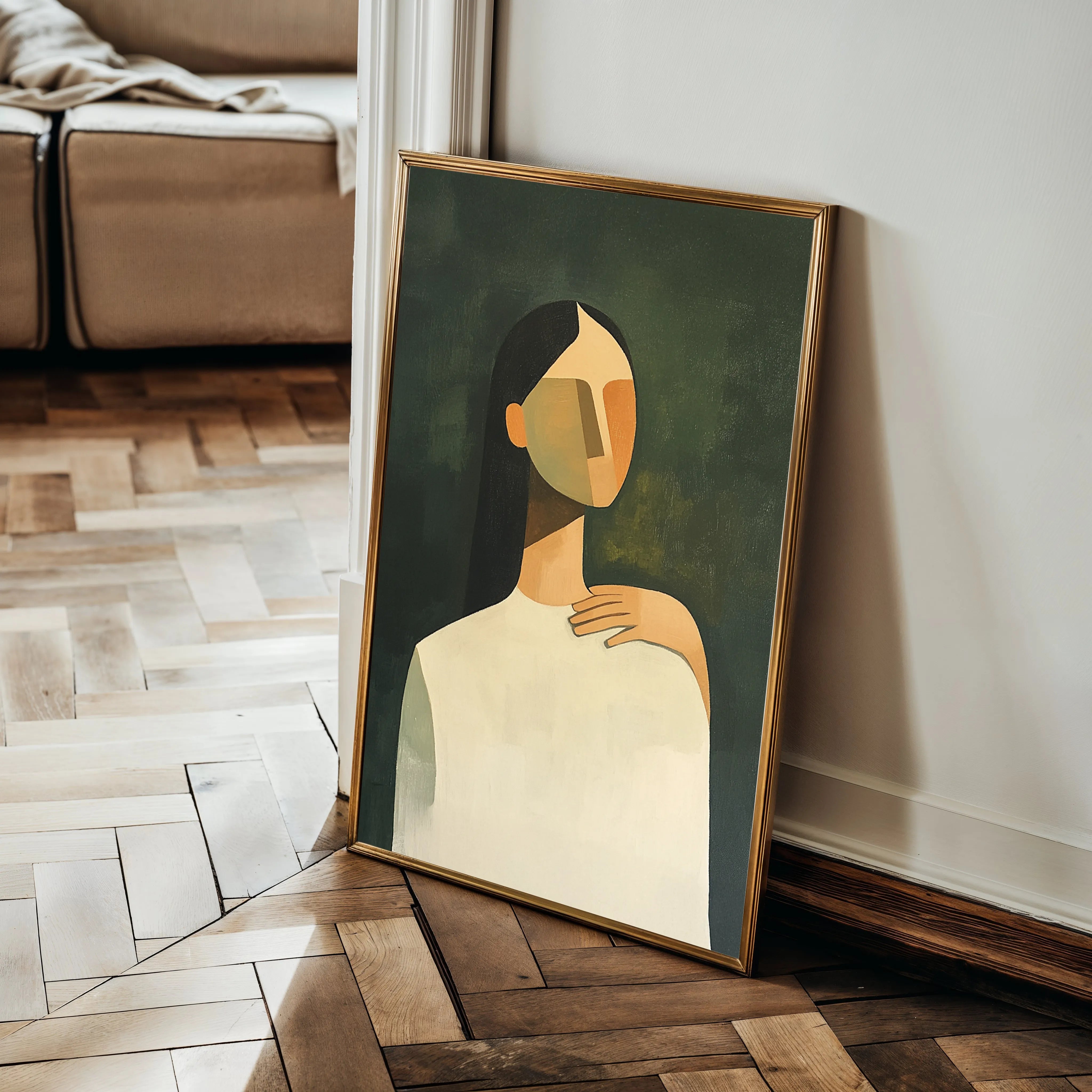 Portrait 041 Canvas Art 18" x 24" / 45 x 60 cm / Black